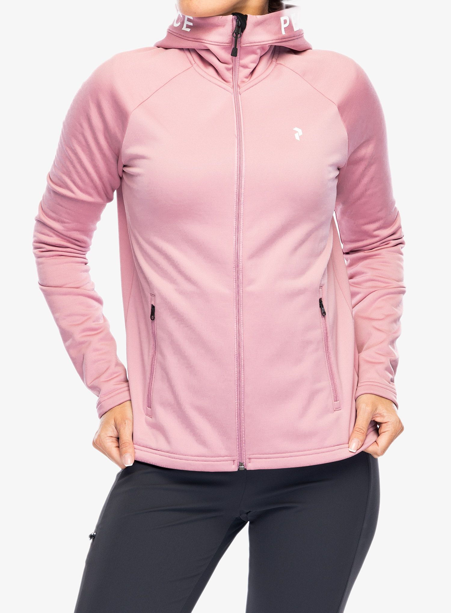 Dukserica s kapuljačom ženska Peak Performance Rider Zip Hood - bitter root