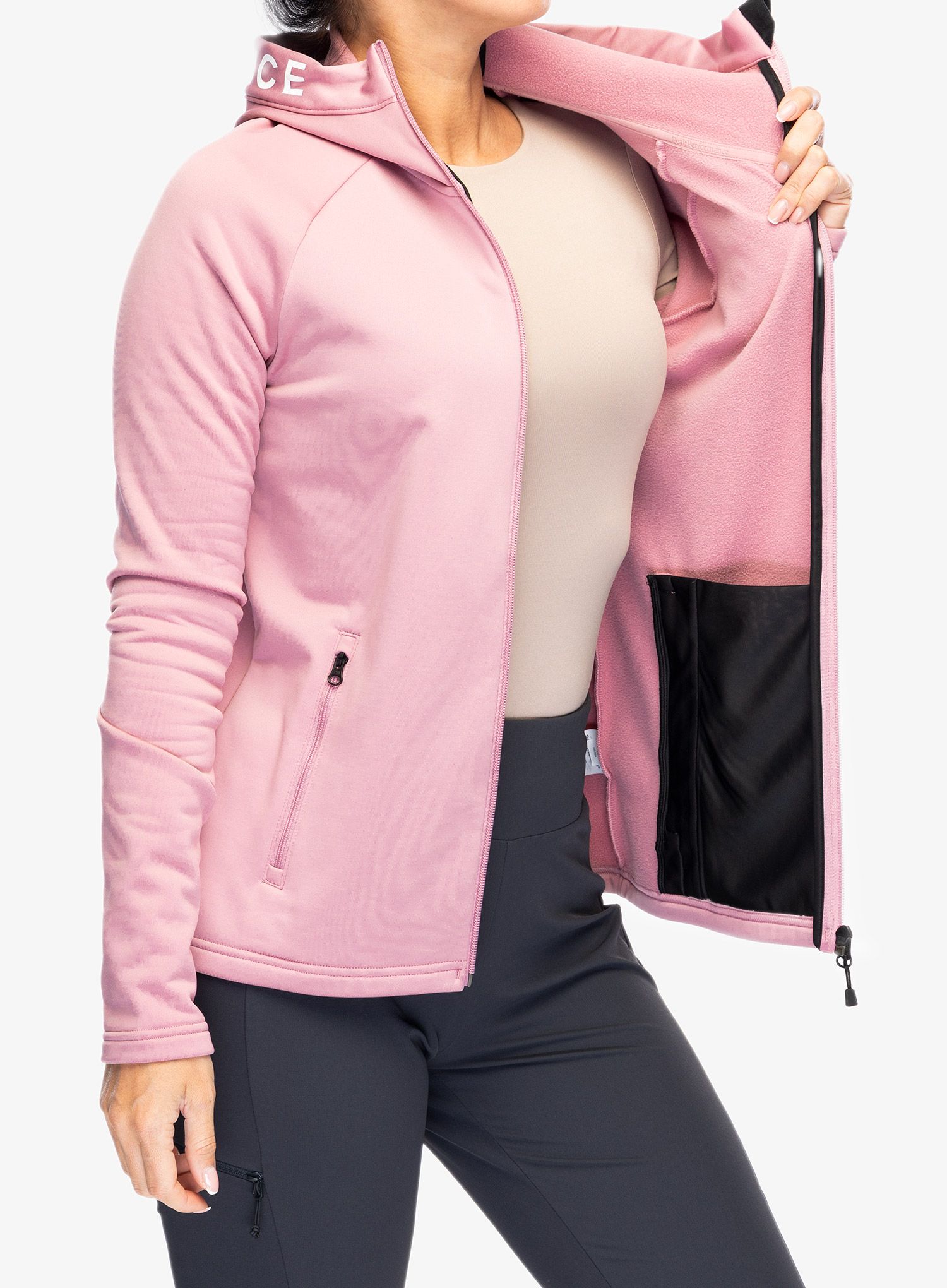 Dukserica s kapuljačom ženska Peak Performance Rider Zip Hood - bitter root