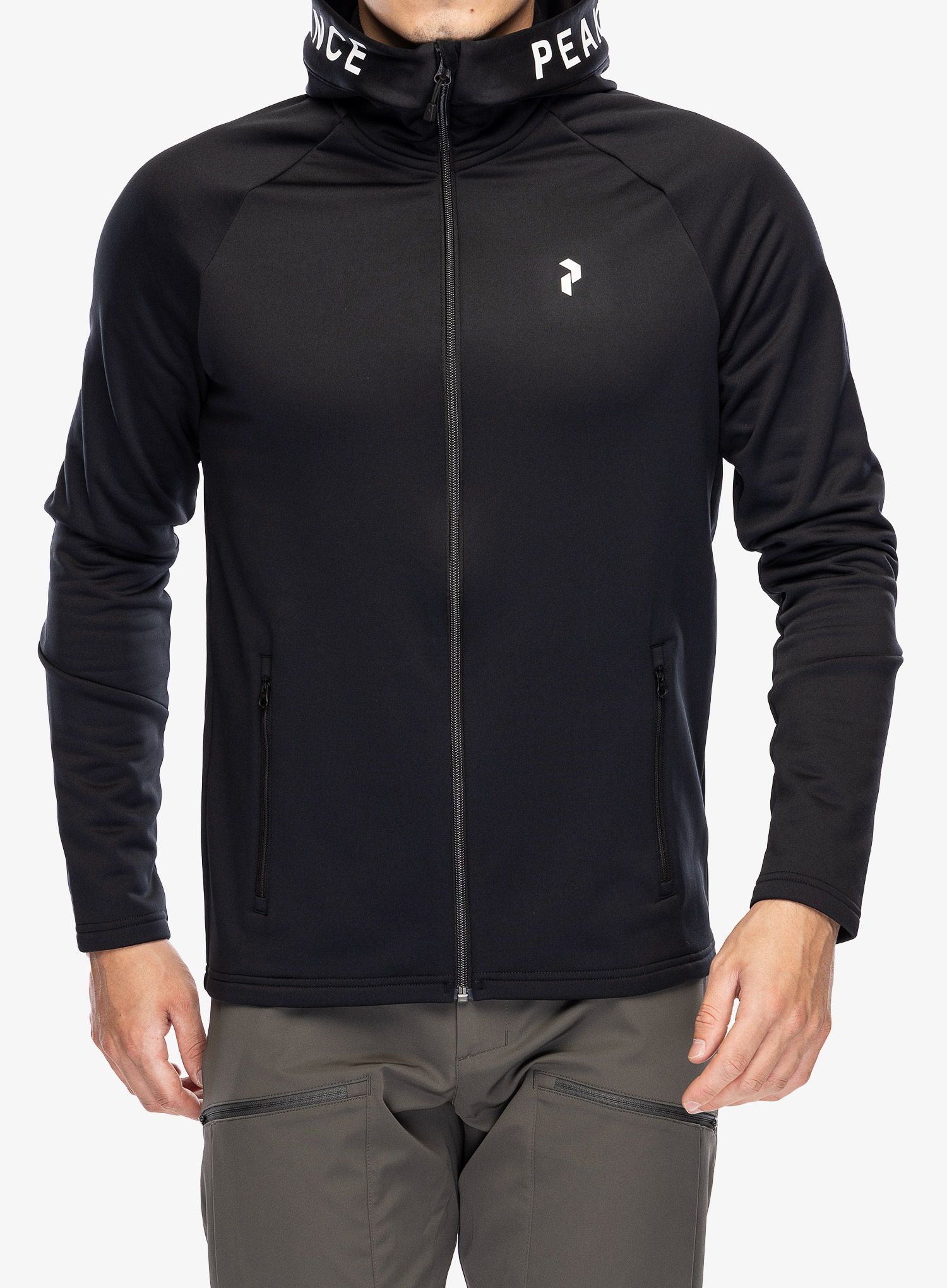 Dukserica od flisa Peak Performance Rider Zip Hood - black
