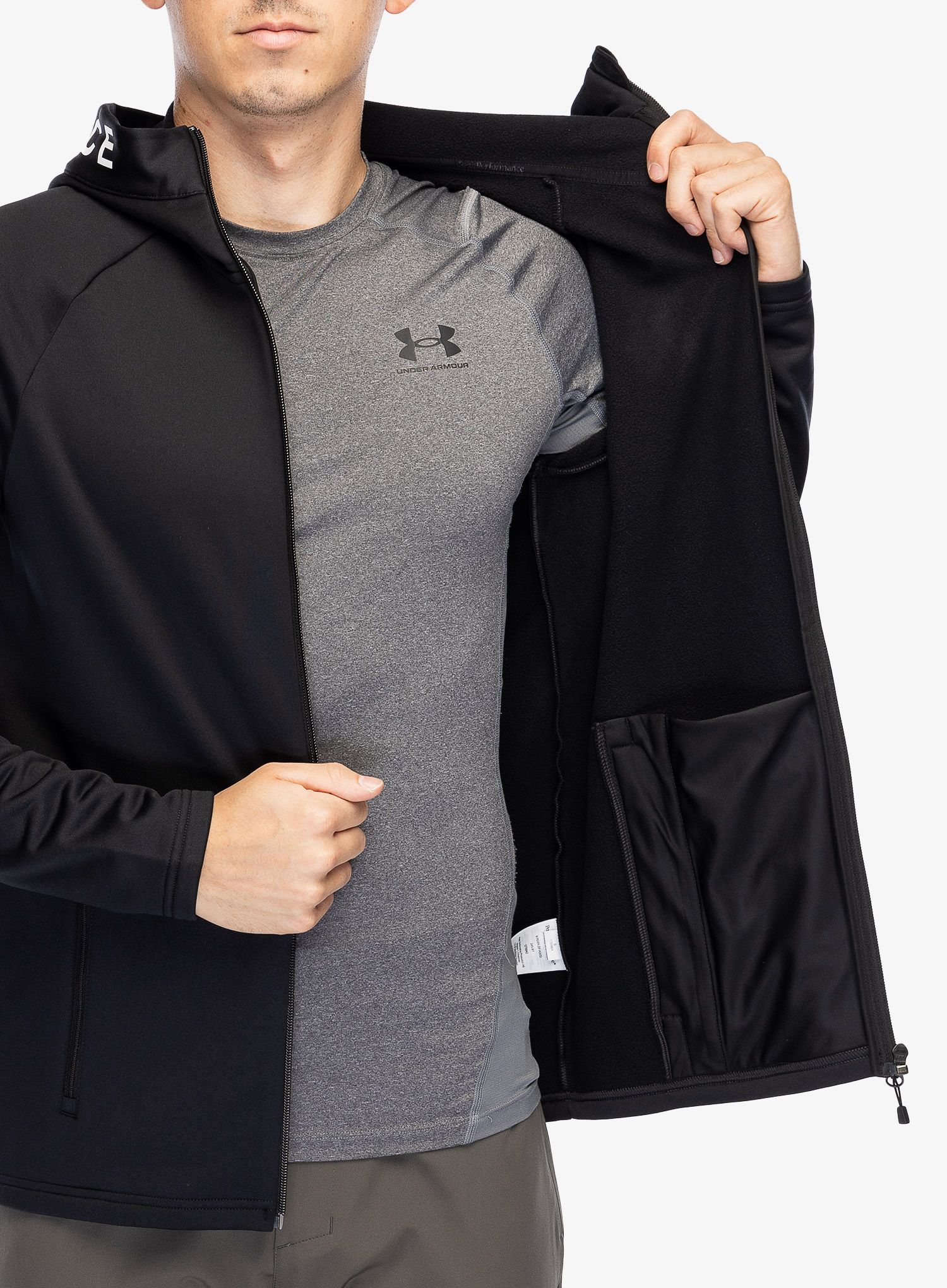 Dukserica od flisa Peak Performance Rider Zip Hood - black