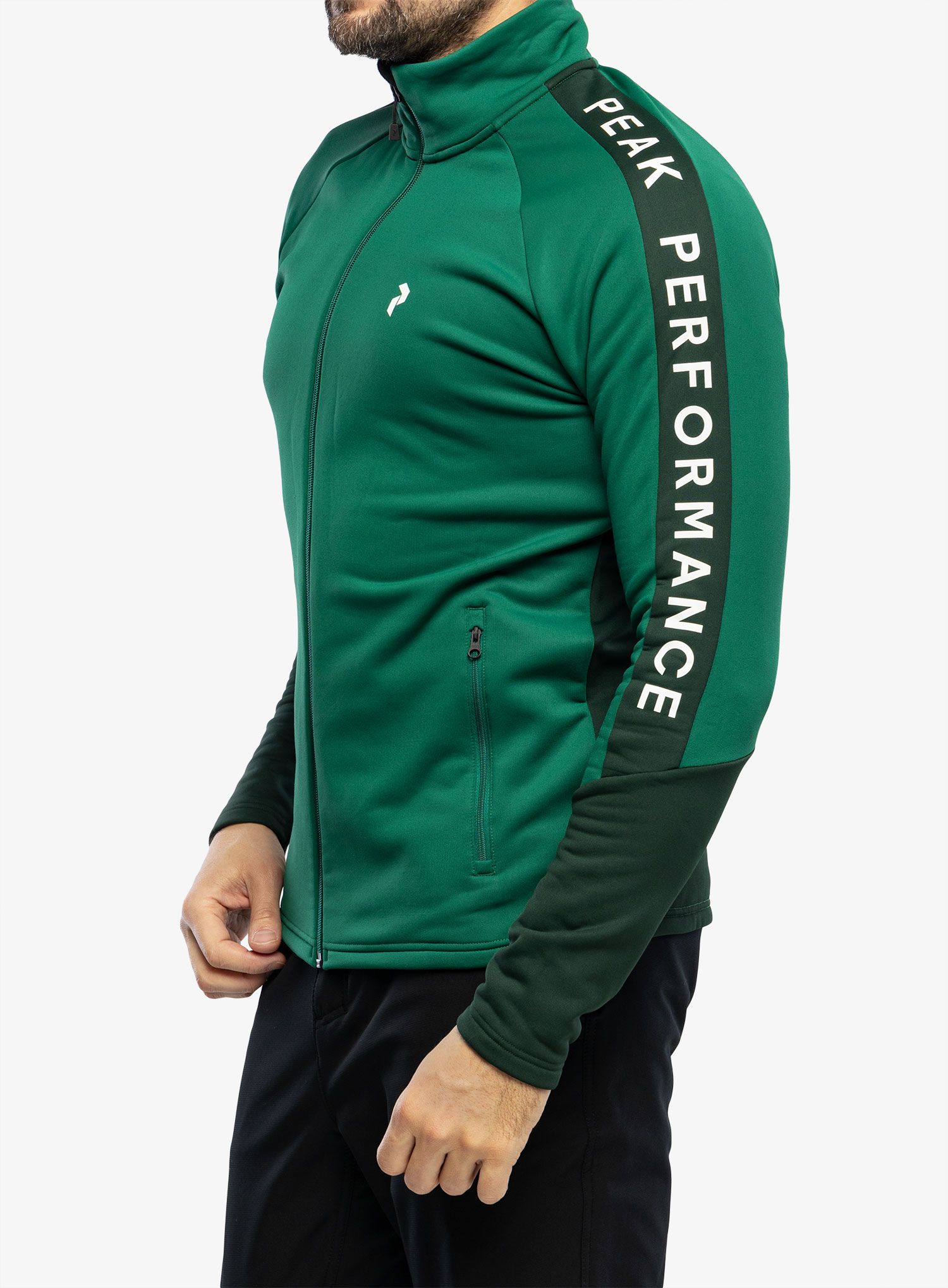 Trekking dukserica Peak Performance Rider Zip Jacket green ivy scarab green