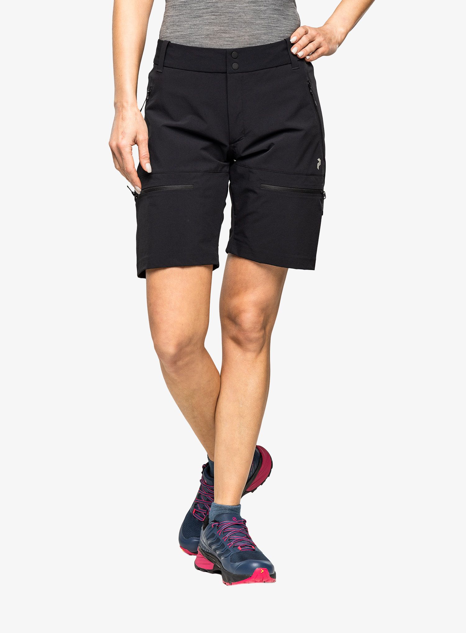 Ženske kratke hlače Peak Performance Stretch Trek Shorts - black