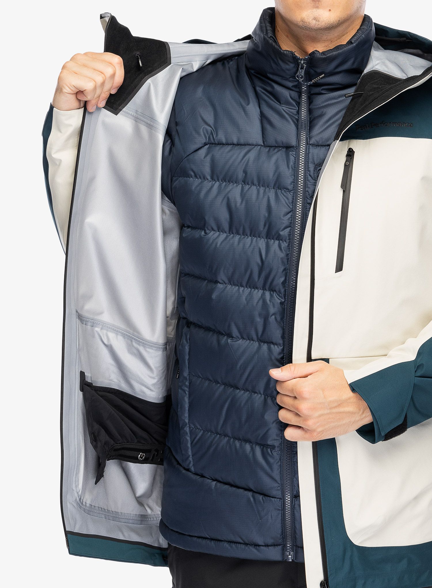 Skijaška jakna Peak Performance Vertical GORE-TEX 3L Jacket - infinity teel/sand fog
