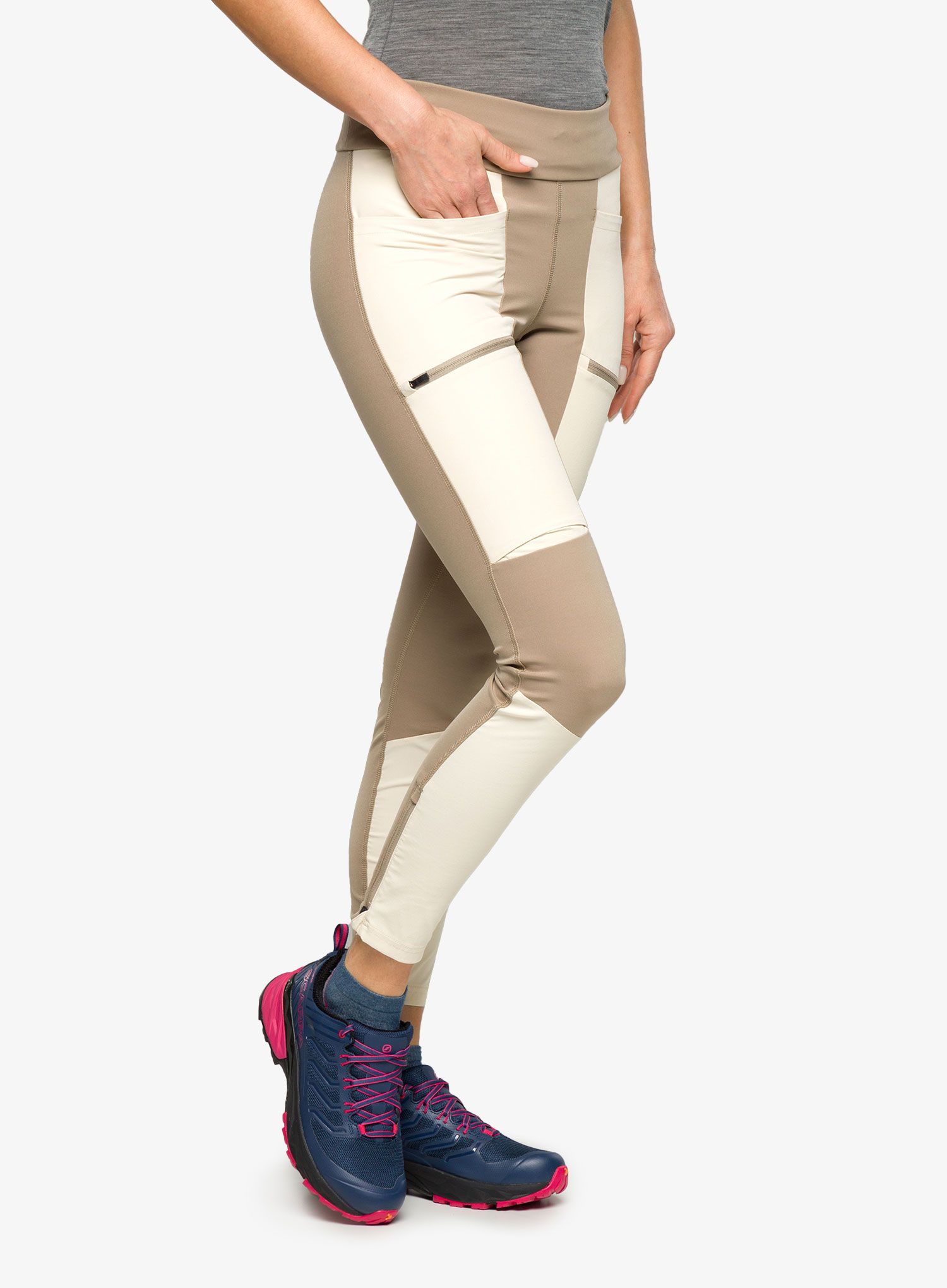 Ženske tajice Peak Performance Vislight Track Tights - avid beige