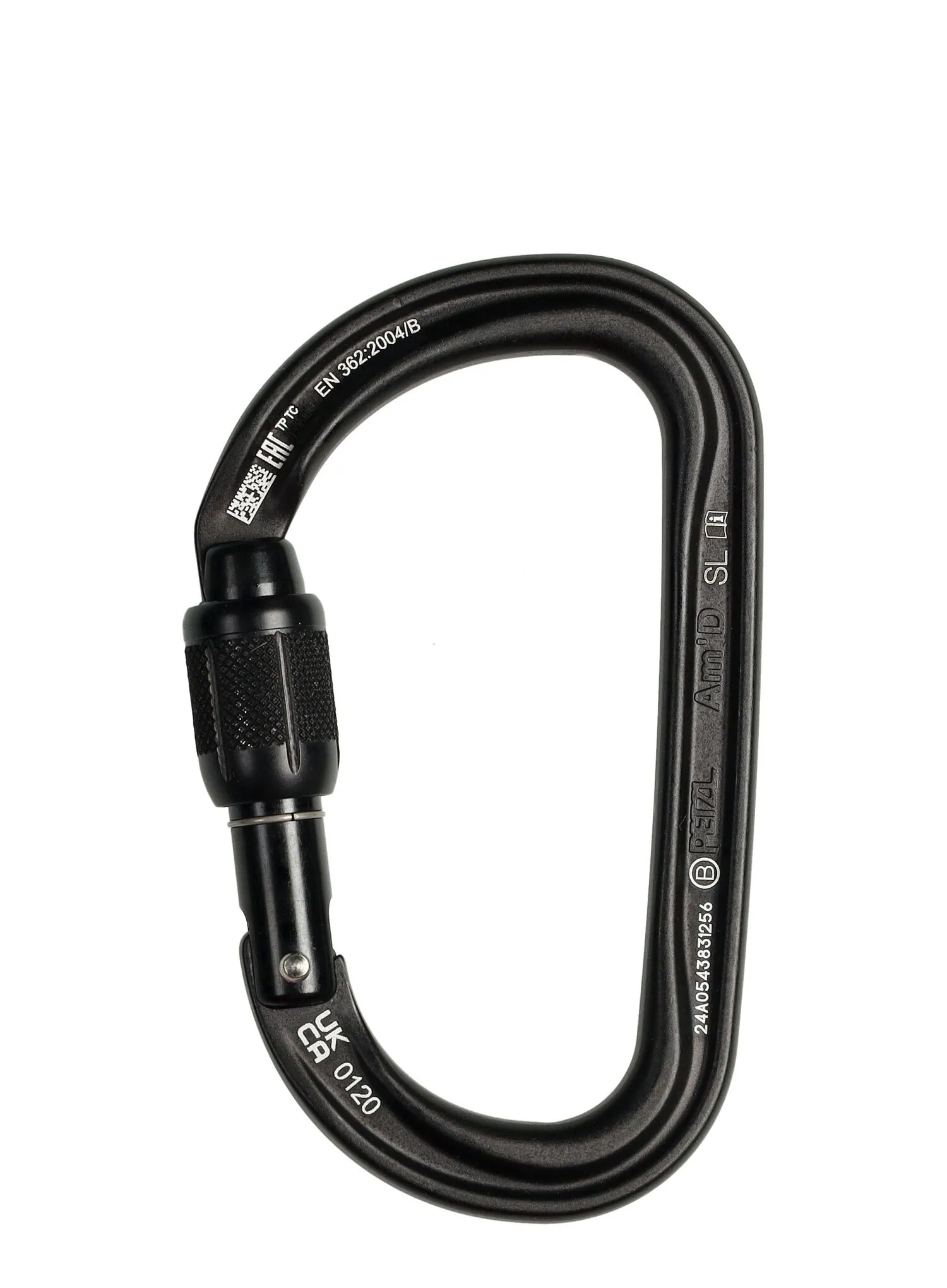 Karabiner s maticom Petzl Am'D Screw-Lock - black