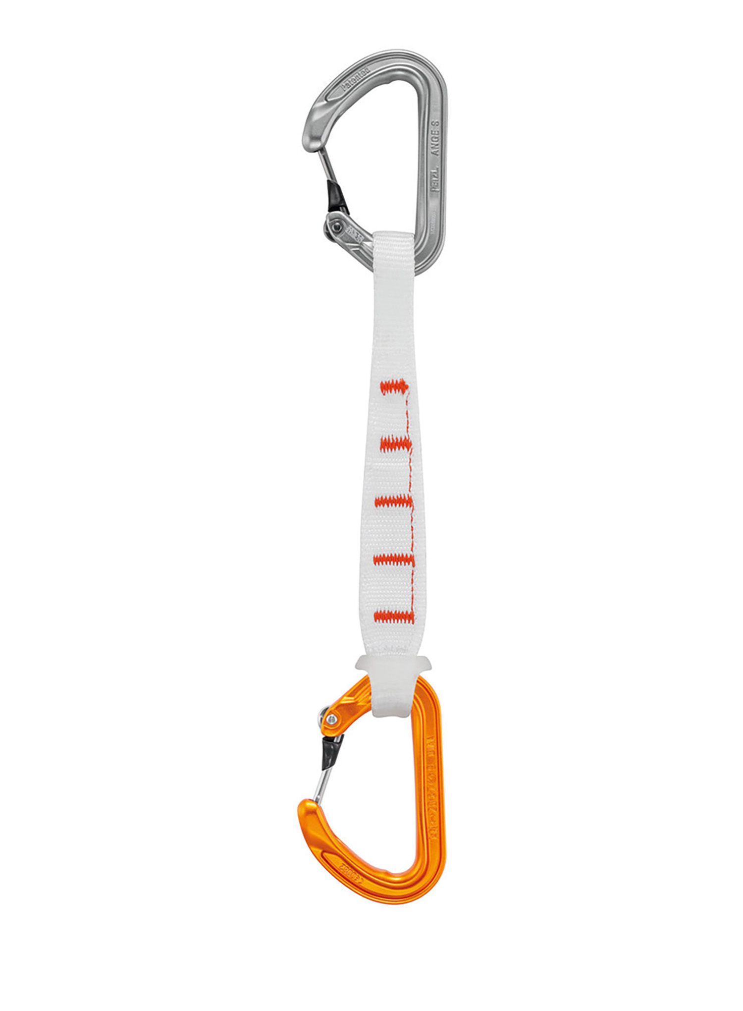 Penjački komplet Petzl Ange Finesse 17cm - orange/grey