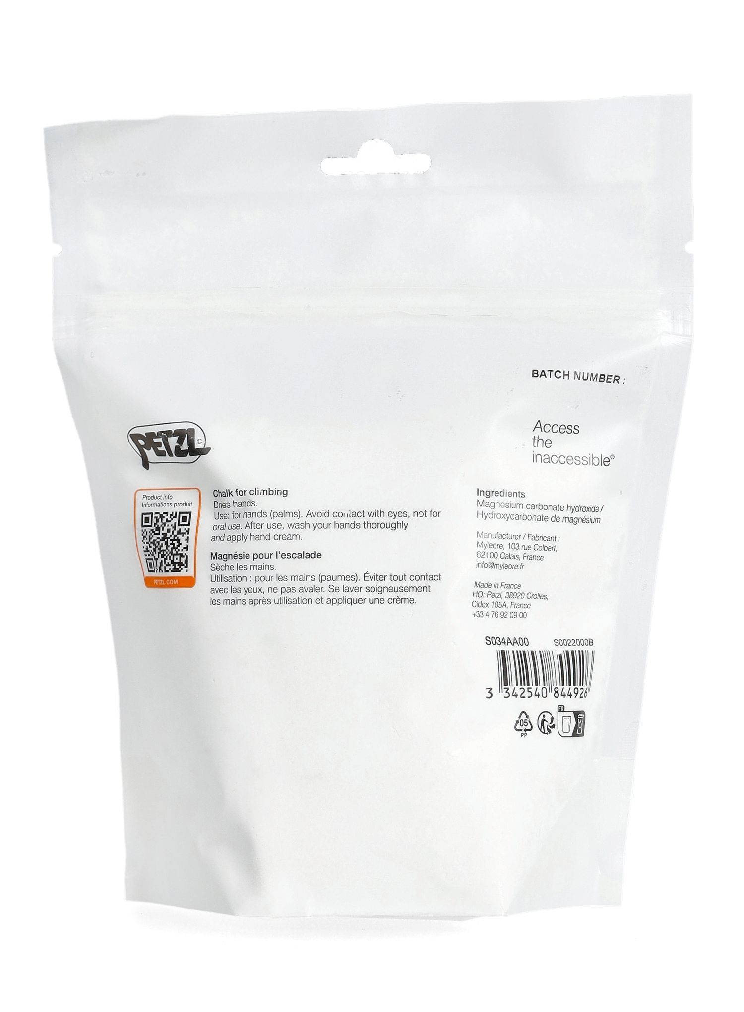 Magnezij Petzl Power Crunch 200g - white