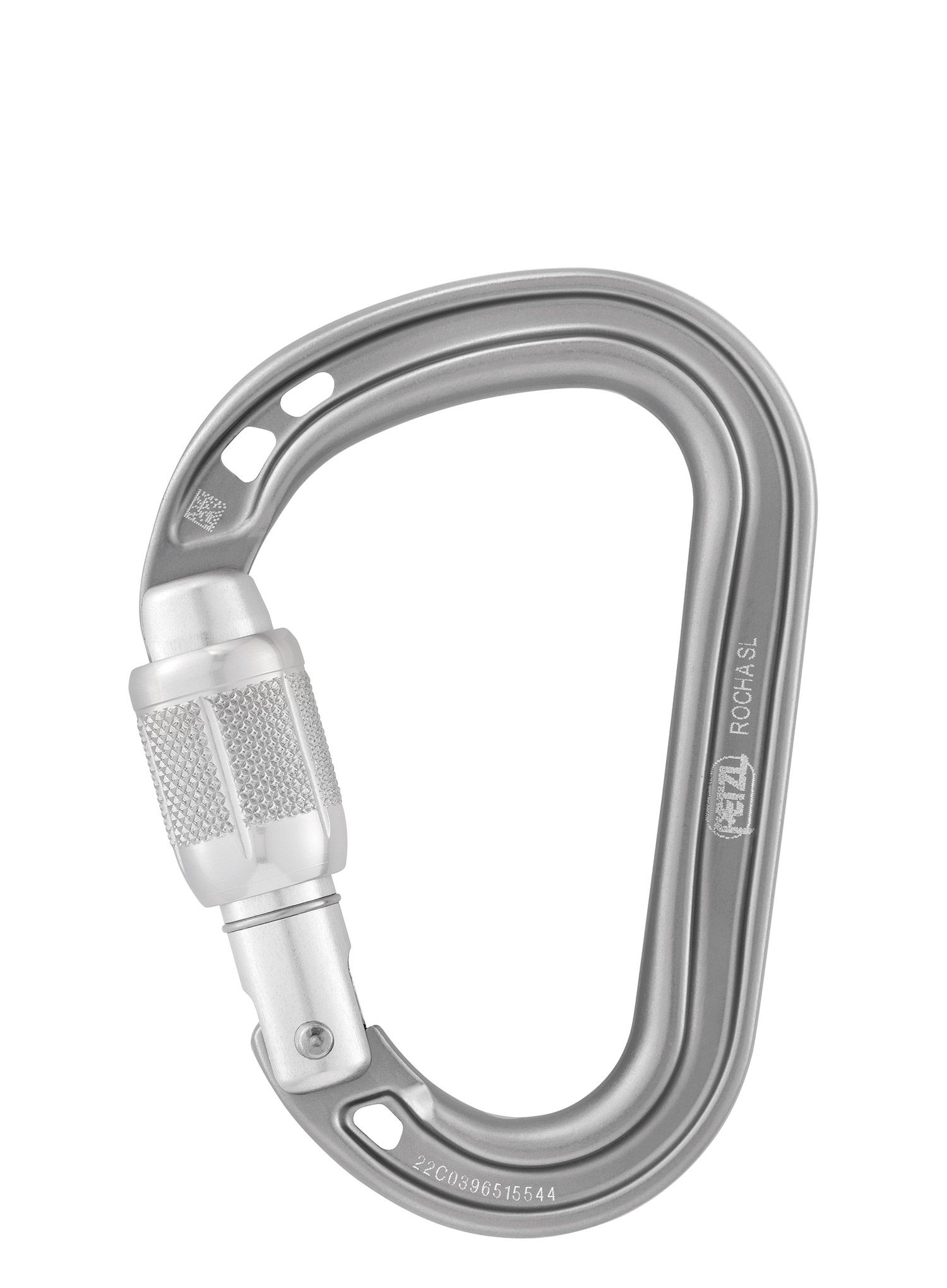 Karabiner za penjanje Petzl Rocha Screw-Lock - light grey