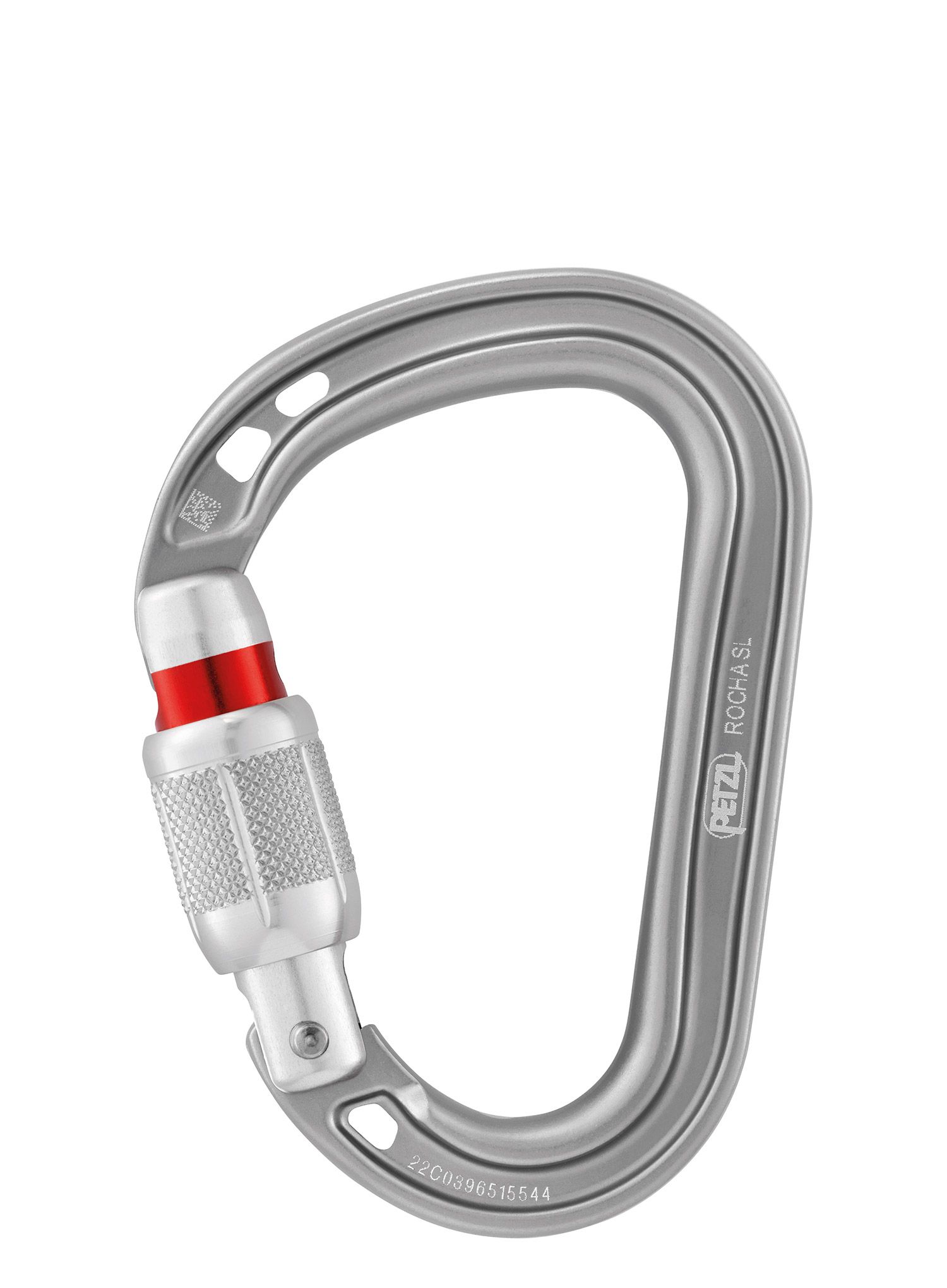 Karabiner za penjanje Petzl Rocha Screw-Lock - light grey