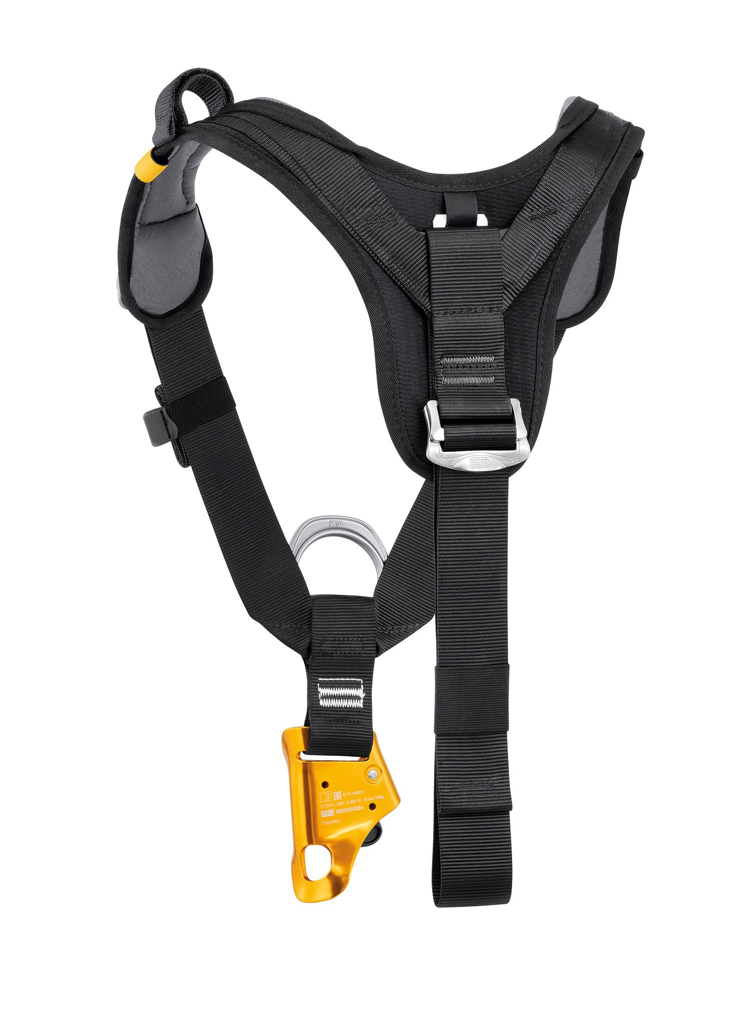 Prsni pojas Petzl Top Croll L - black/yellow