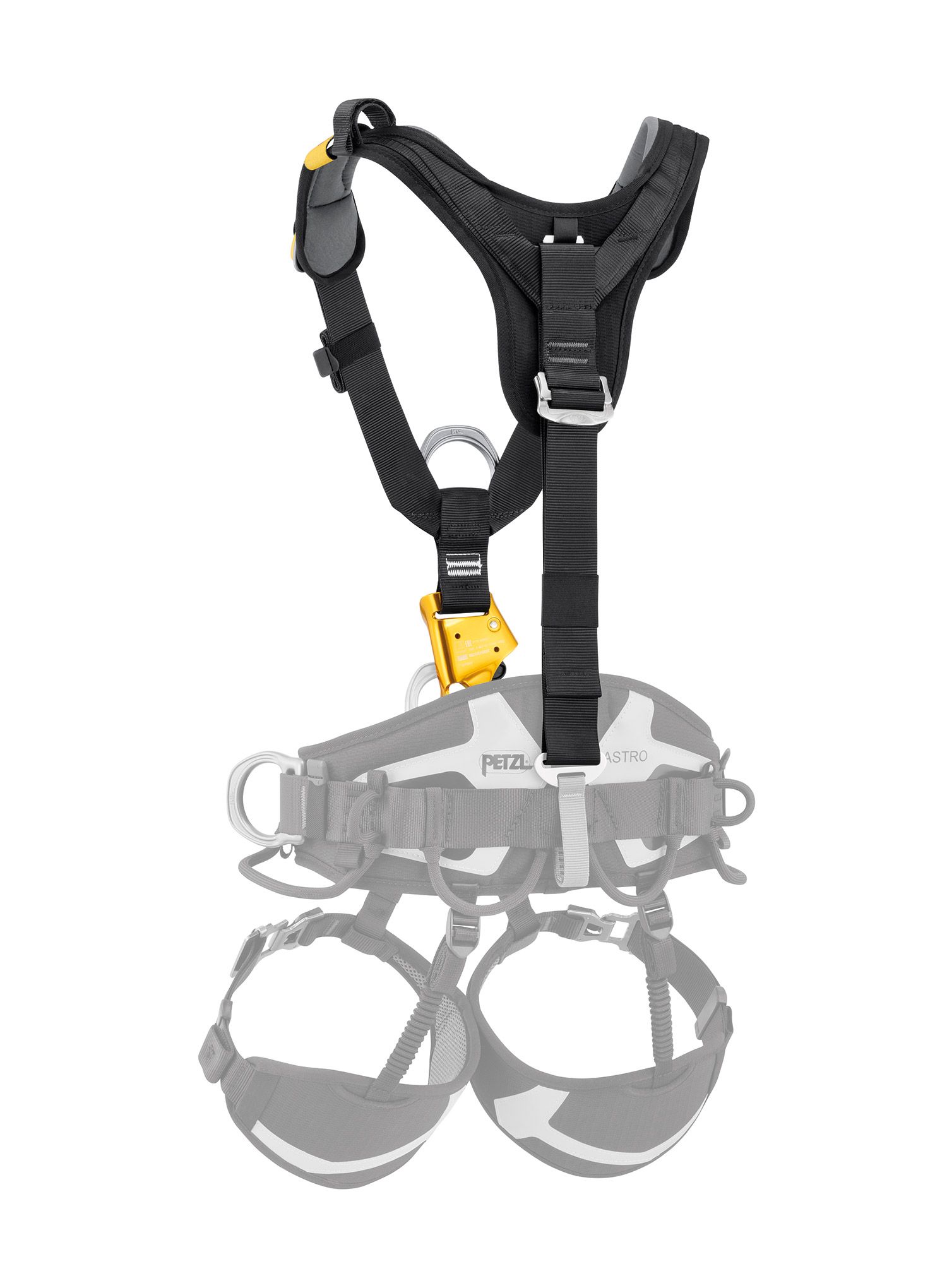 Prsni pojas Petzl Top Croll L - black/yellow