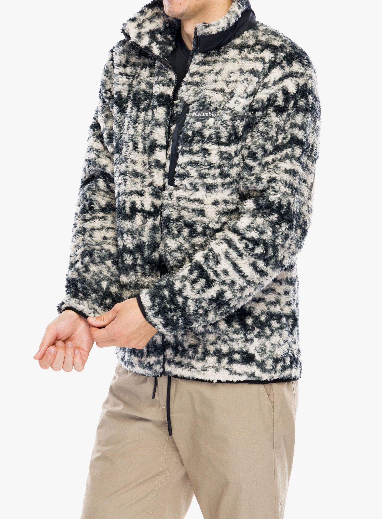 Jakna od flisa Columbia Winter Pass Printed Fleece II - dark stone stippled stripe