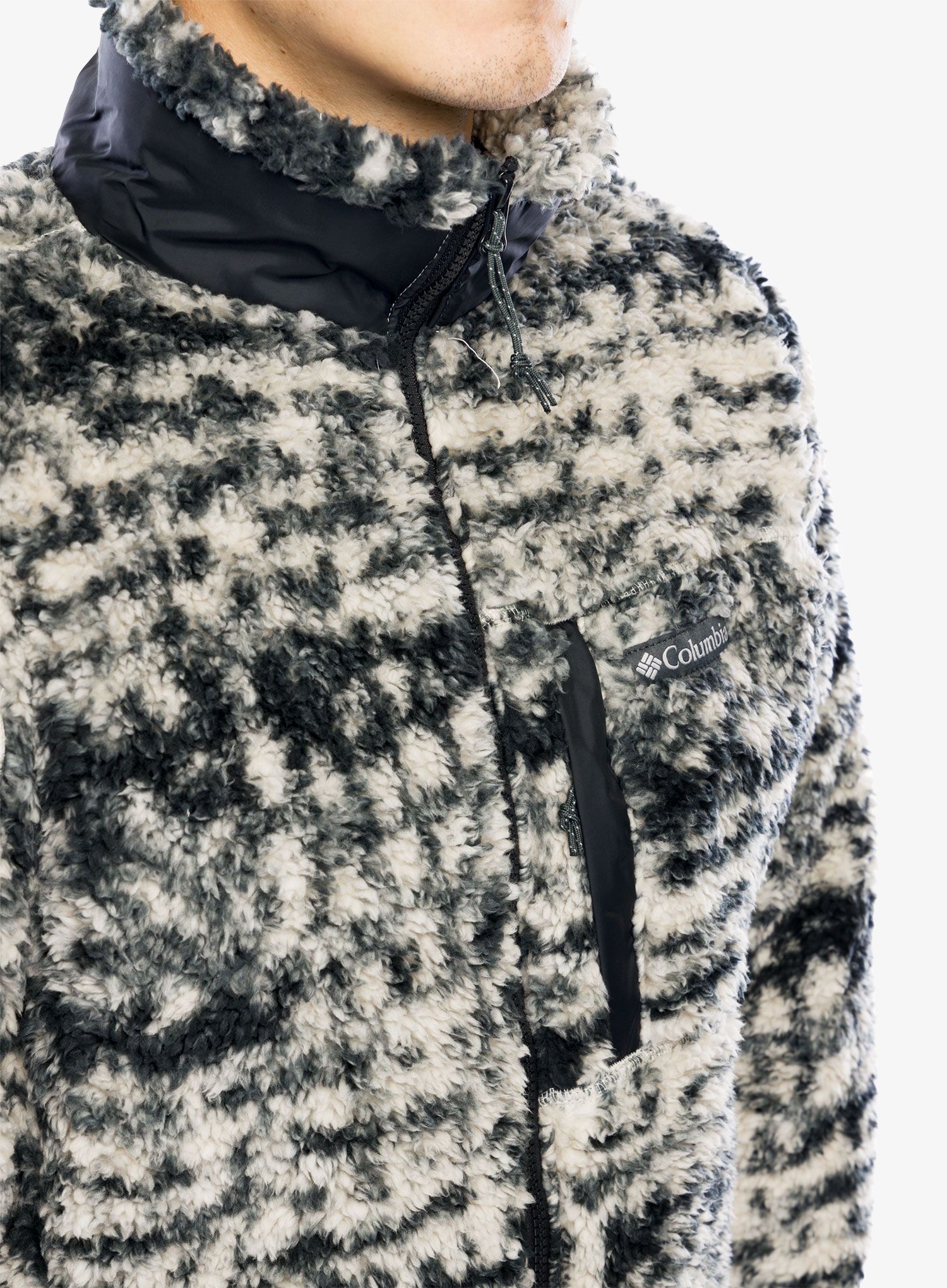 Jakna od flisa Columbia Winter Pass Printed Fleece II - dark stone stippled stripe