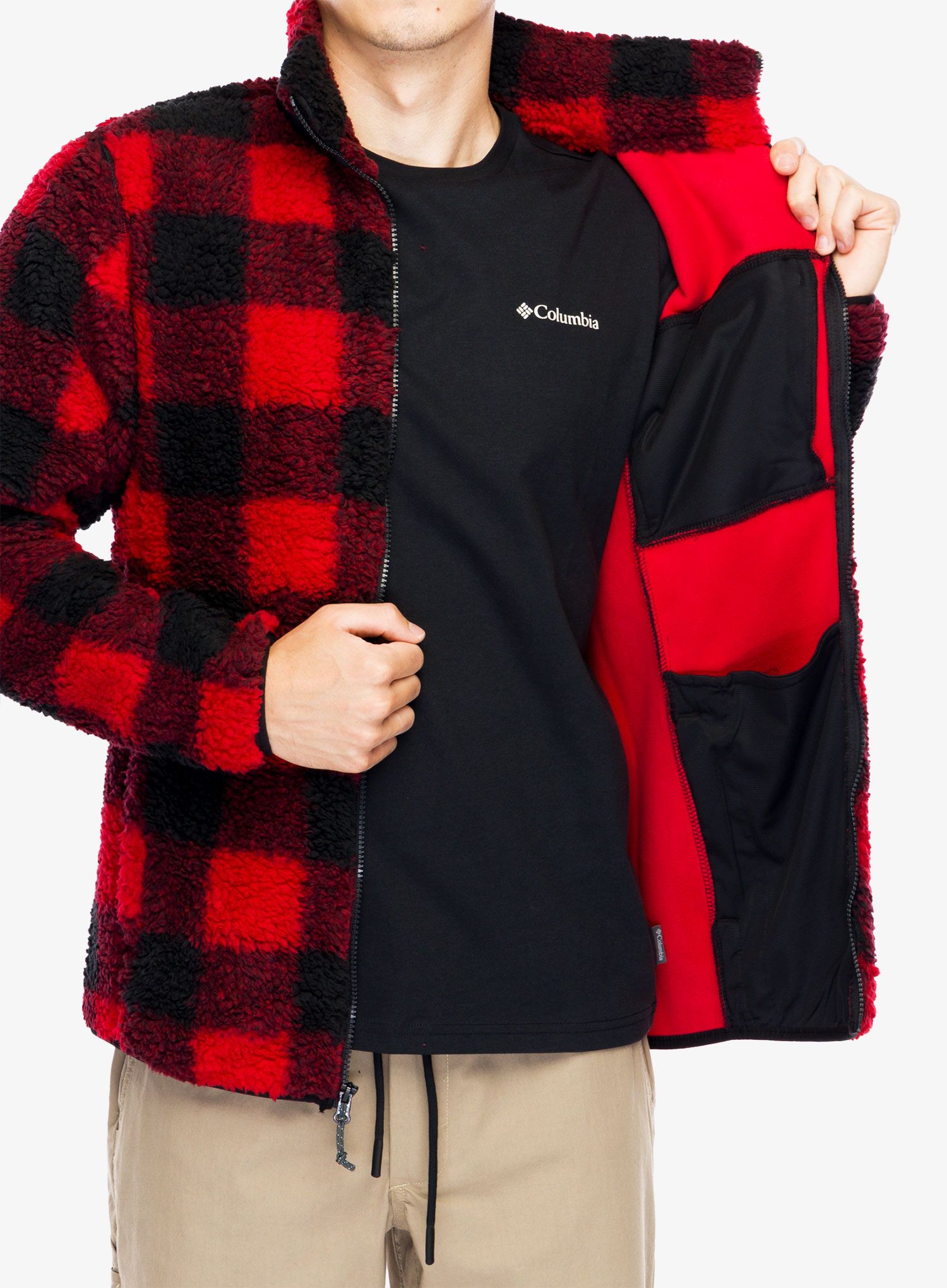 Jakna od flisa Columbia Winter Pass Printed Fleece II - mountain red check