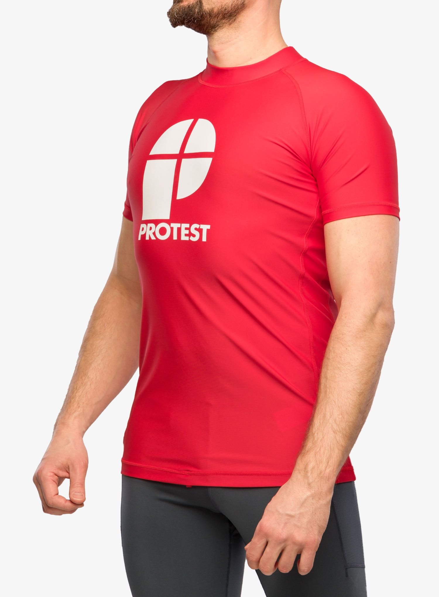 Majica s tiskom Protest Prtcater Lycra - tomato