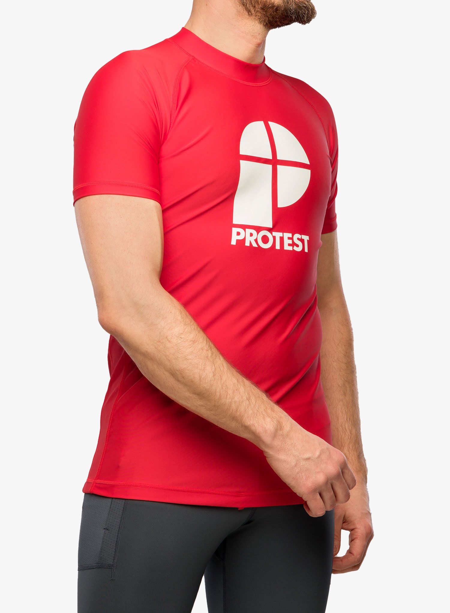 Majica s tiskom Protest Prtcater Lycra - tomato