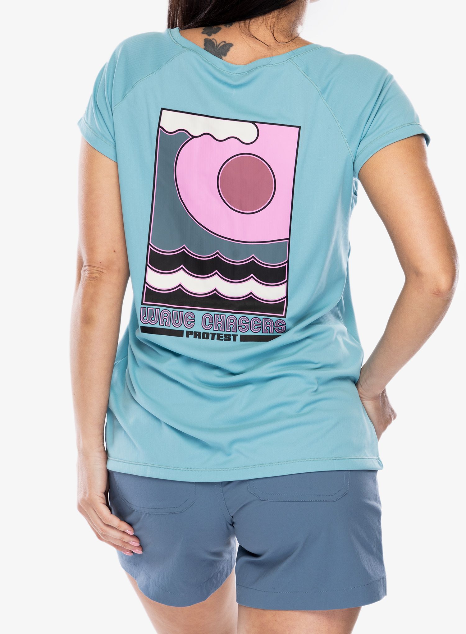 Ženska brzosušeća majica Protest Prtixy Surf T Short Sleeves - vision blue