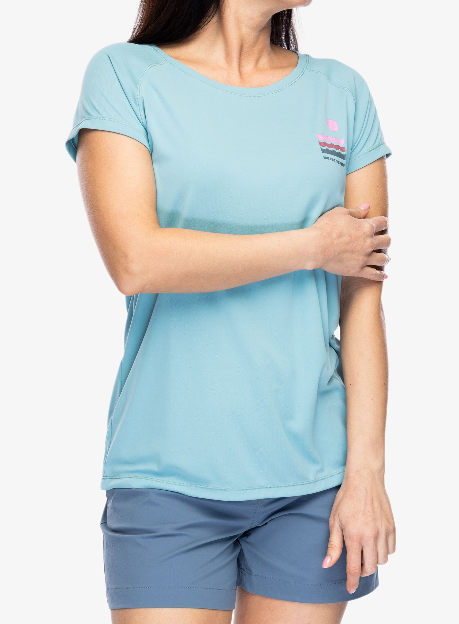 Ženska brzosušeća majica Protest Prtixy Surf T Short Sleeves - vision blue