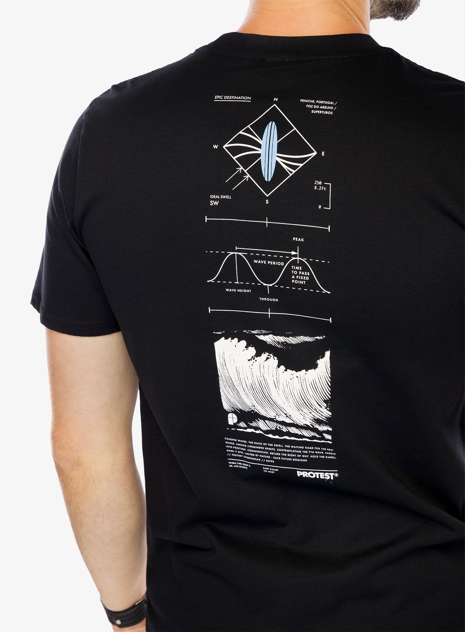 Majica s tiskom Protest Prtpenalt T-Shirt - true black