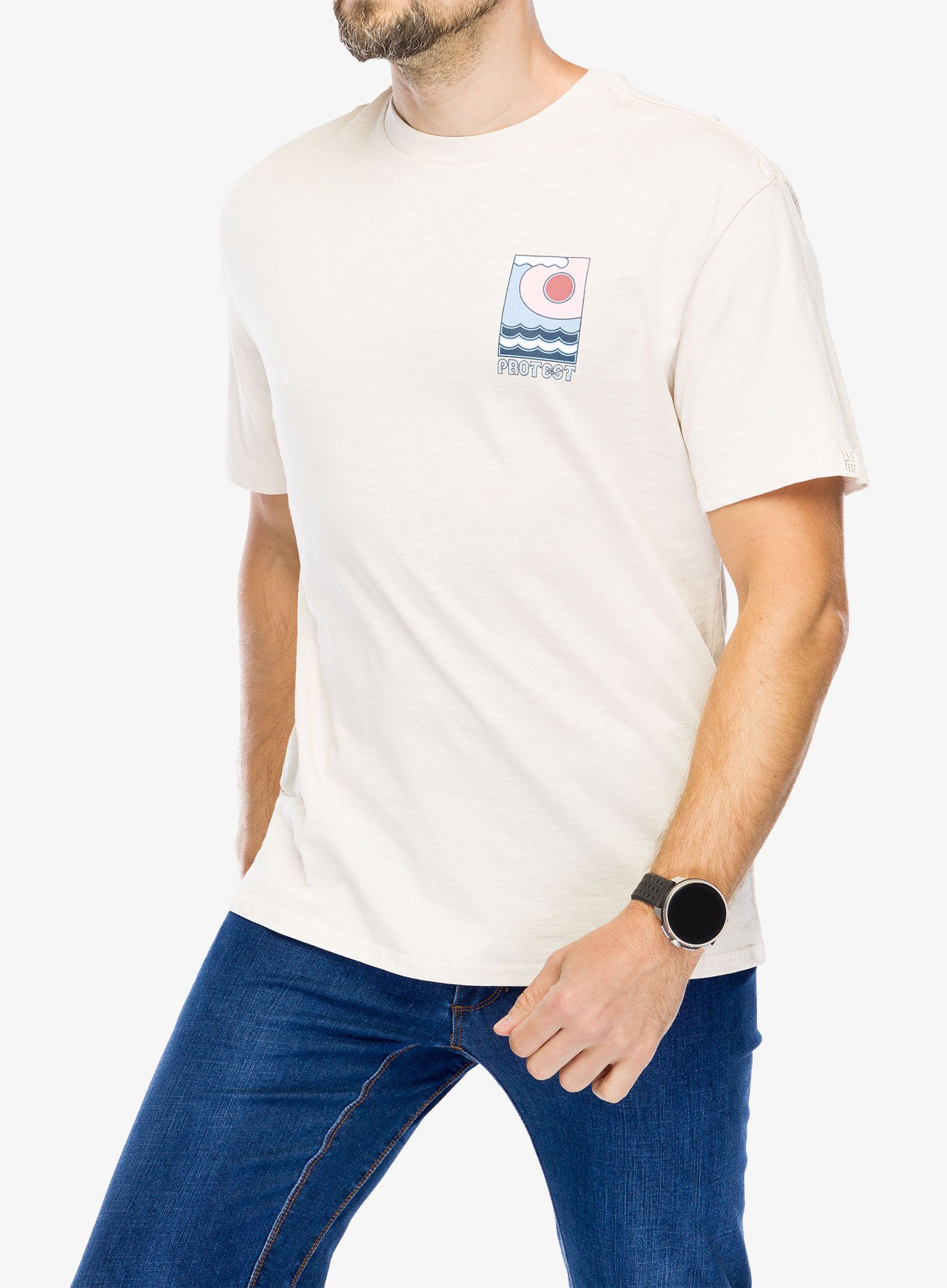 Pamučna majica Protest Prtrudge T-Shirt - kit off white