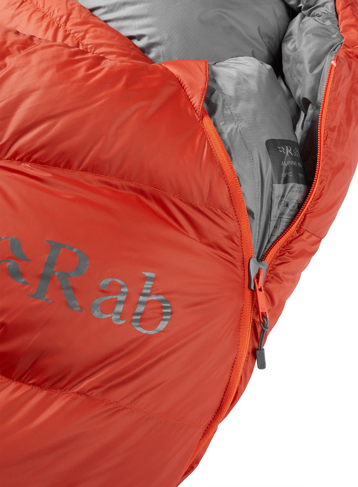 Perjana vreća za spavanje Rab Alpine 600 (185 cm) - red clay