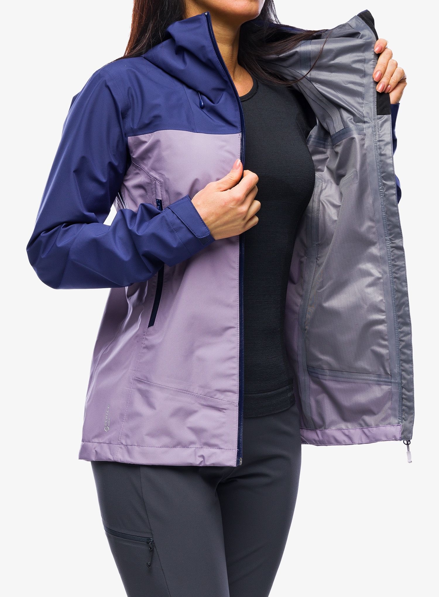 Ženska jakna s membranom Rab Arc Eco Jacket - patriot blue/purple sage
