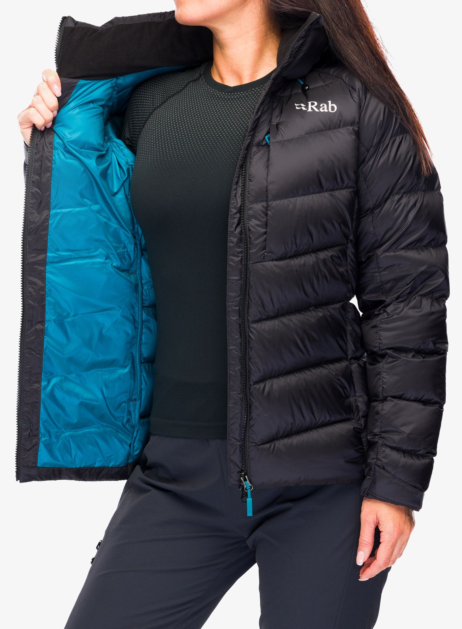 Ženska perjana jakna Rab Axion Pro Jacket - anthracite