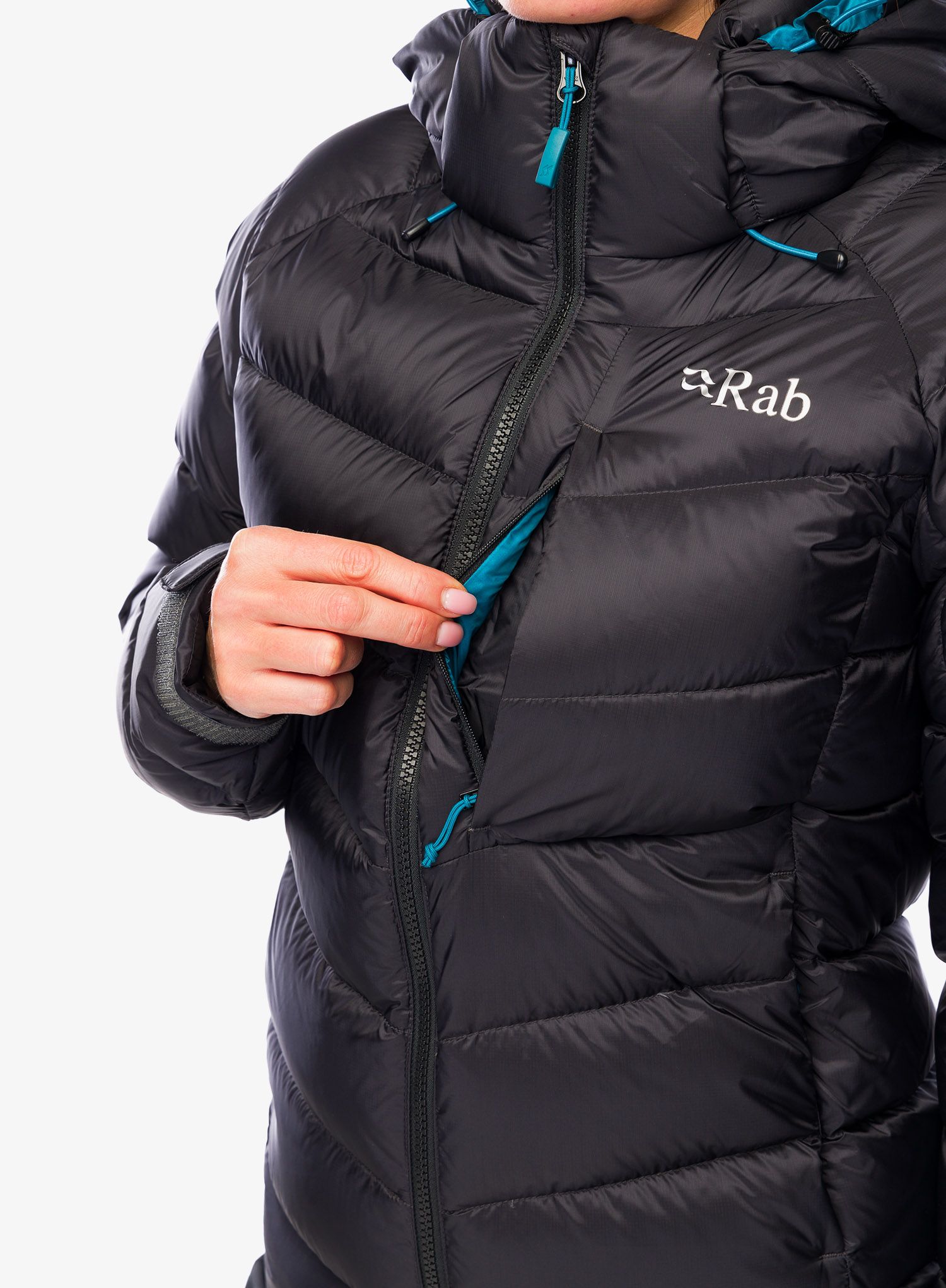 Ženska perjana jakna Rab Axion Pro Jacket - anthracite
