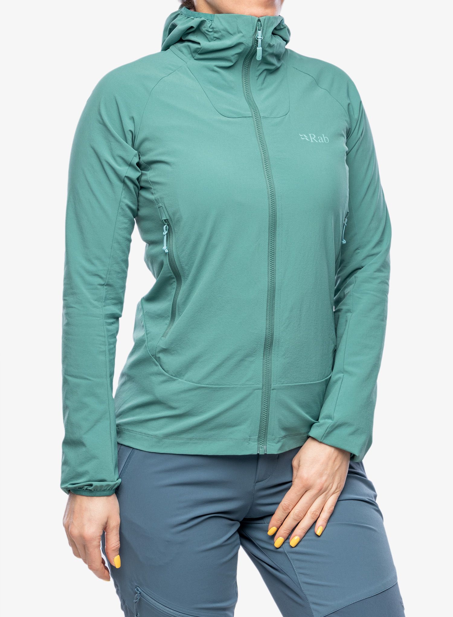 Ženska softshell jakna Rab Borealis Jacket - eucalyptus