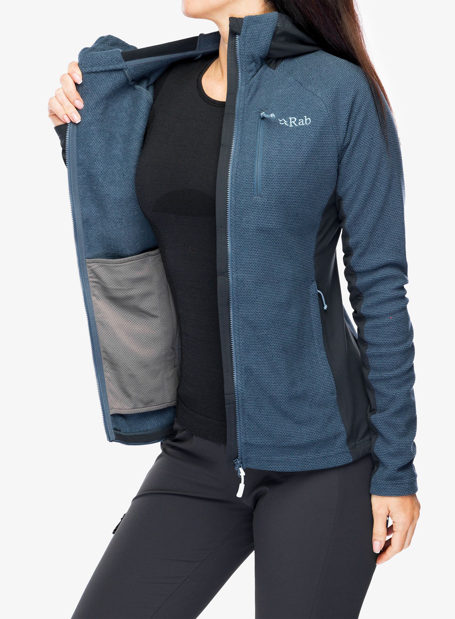 Ženska dukserica od flisa Rab Capacitor Hoody - orion blue