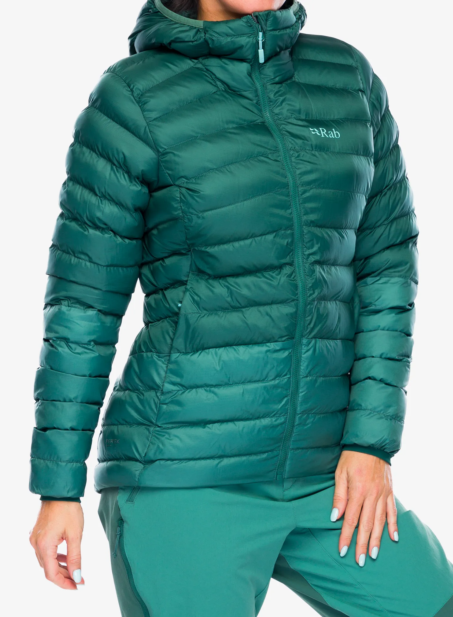 Jakna s postavom ženska Rab Cirrus Alpine - green slate/eucalyptus