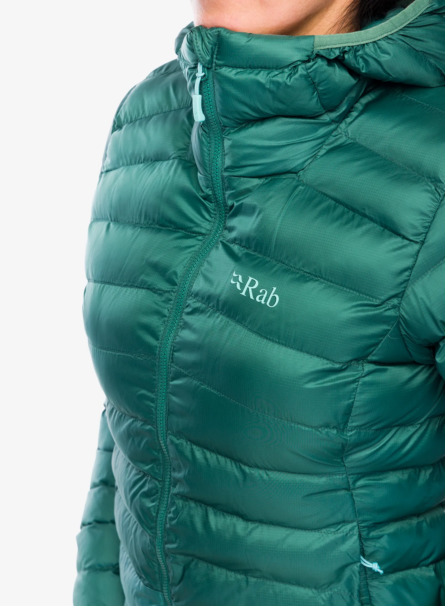 Jakna s postavom ženska Rab Cirrus Alpine - green slate/eucalyptus
