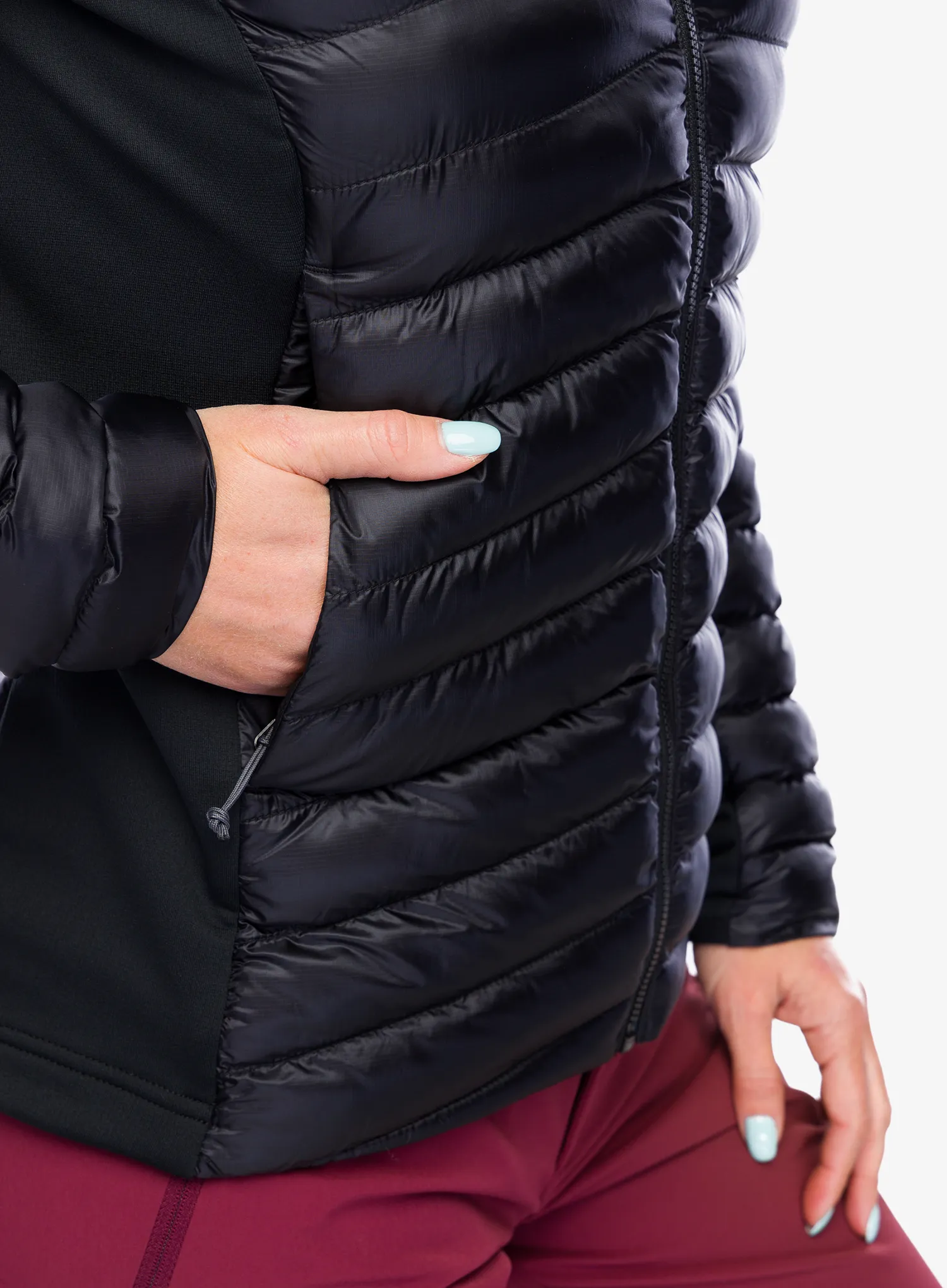 Jakna s postavom ženska Rab Cirrus Flex Hoody - black