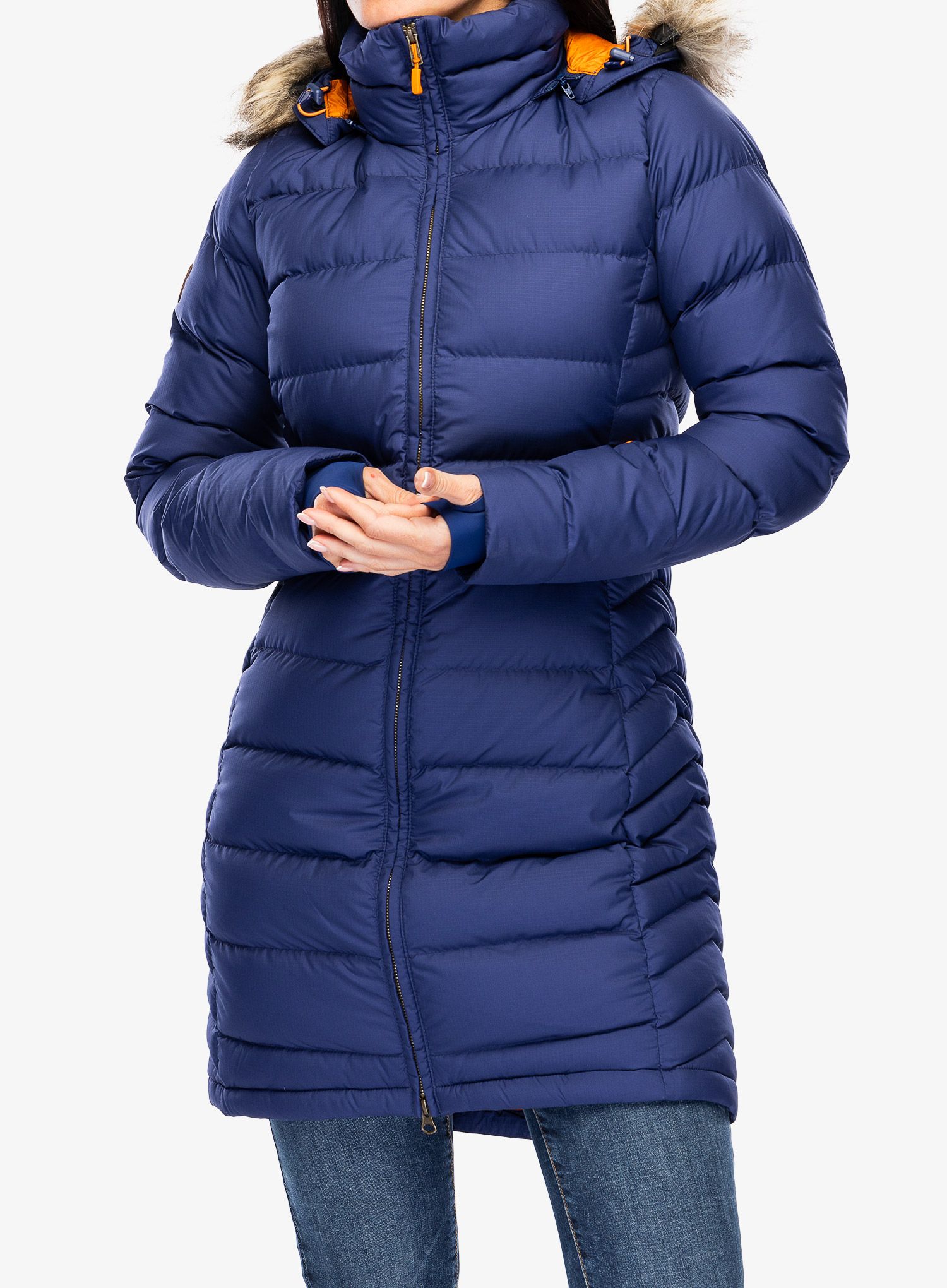 Ženski perjani kaput Rab Deep Cover Parka - patriot blue