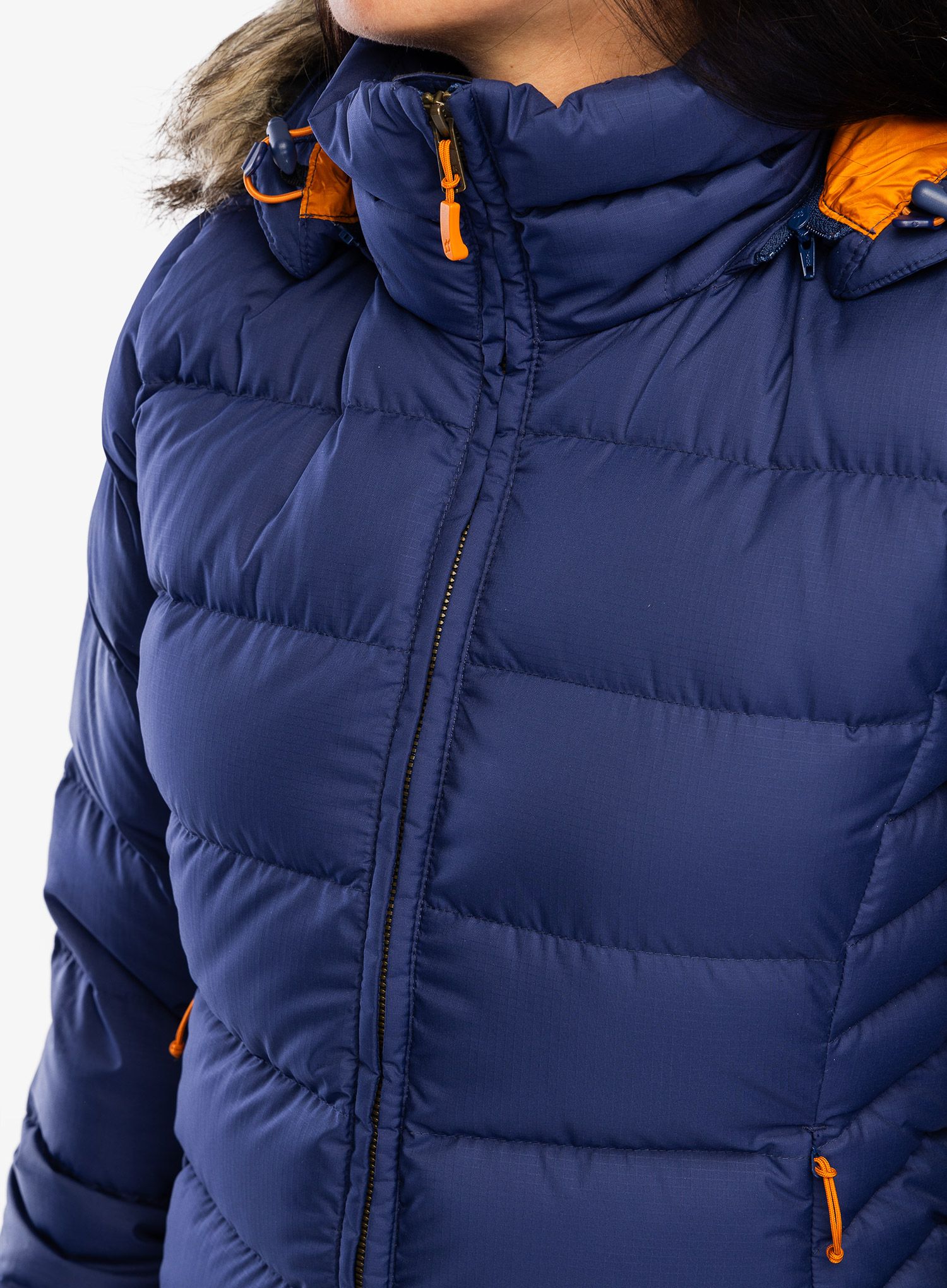 Ženski perjani kaput Rab Deep Cover Parka - patriot blue