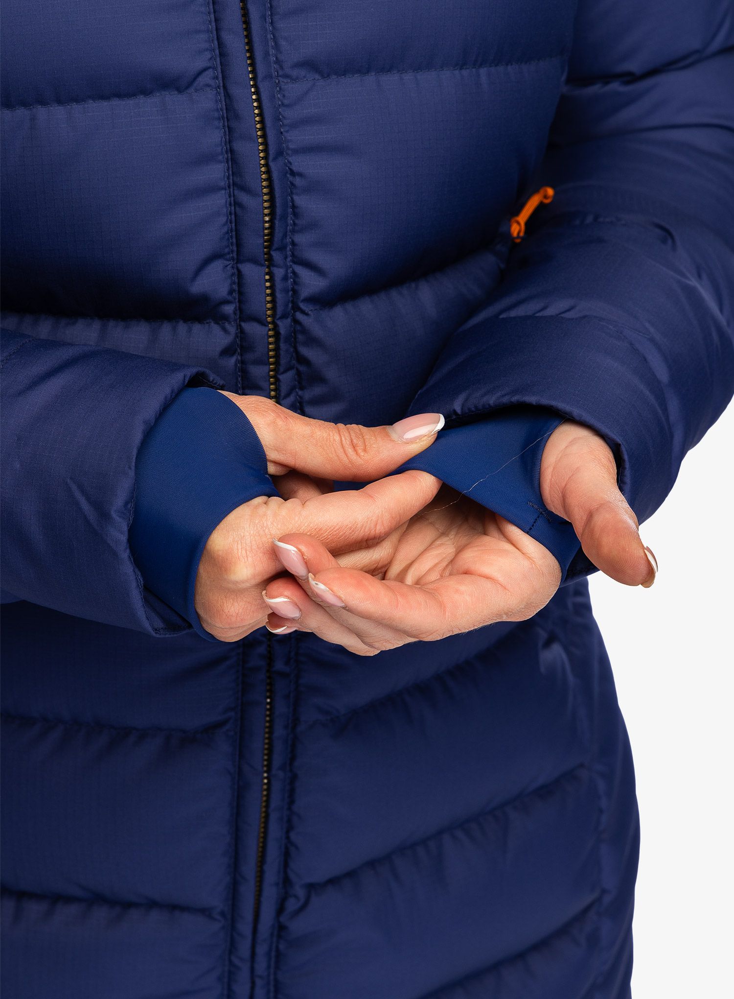 Ženski perjani kaput Rab Deep Cover Parka - patriot blue