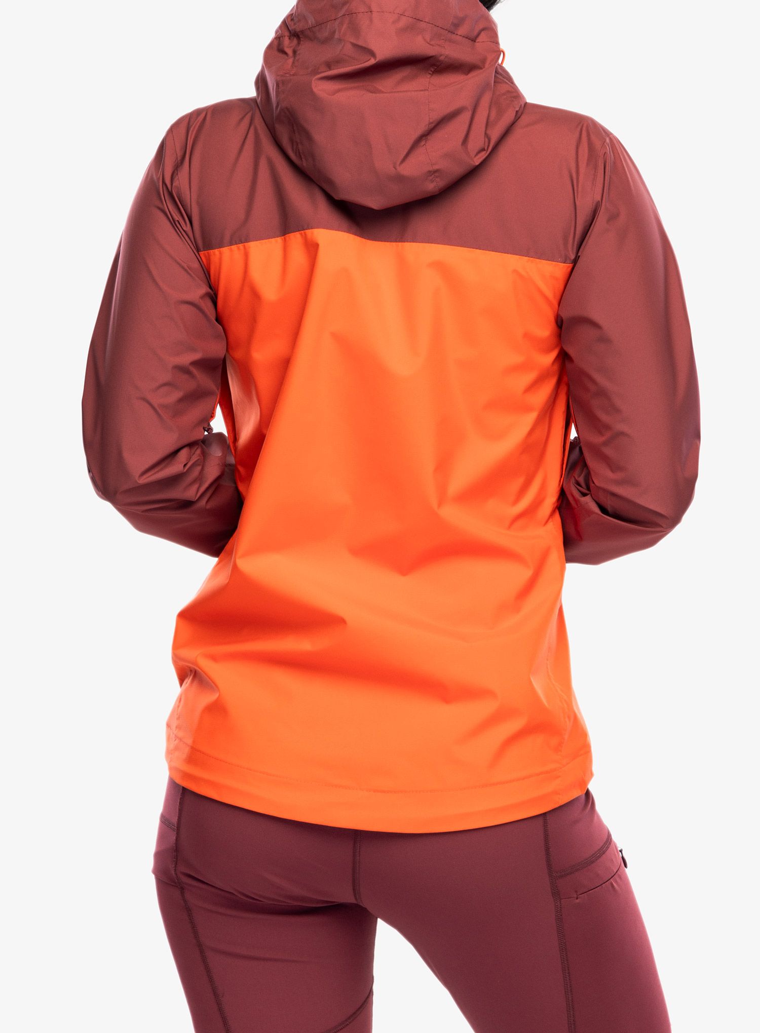 Ženska kišna jakna Rab Downpour Eco Jacket - deep heather/red grapefruit
