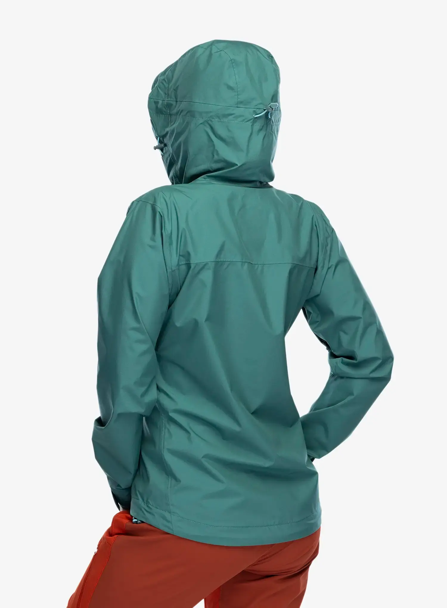 Ženska kišna jakna Rab Downpour Eco Jacket - eucalyptus