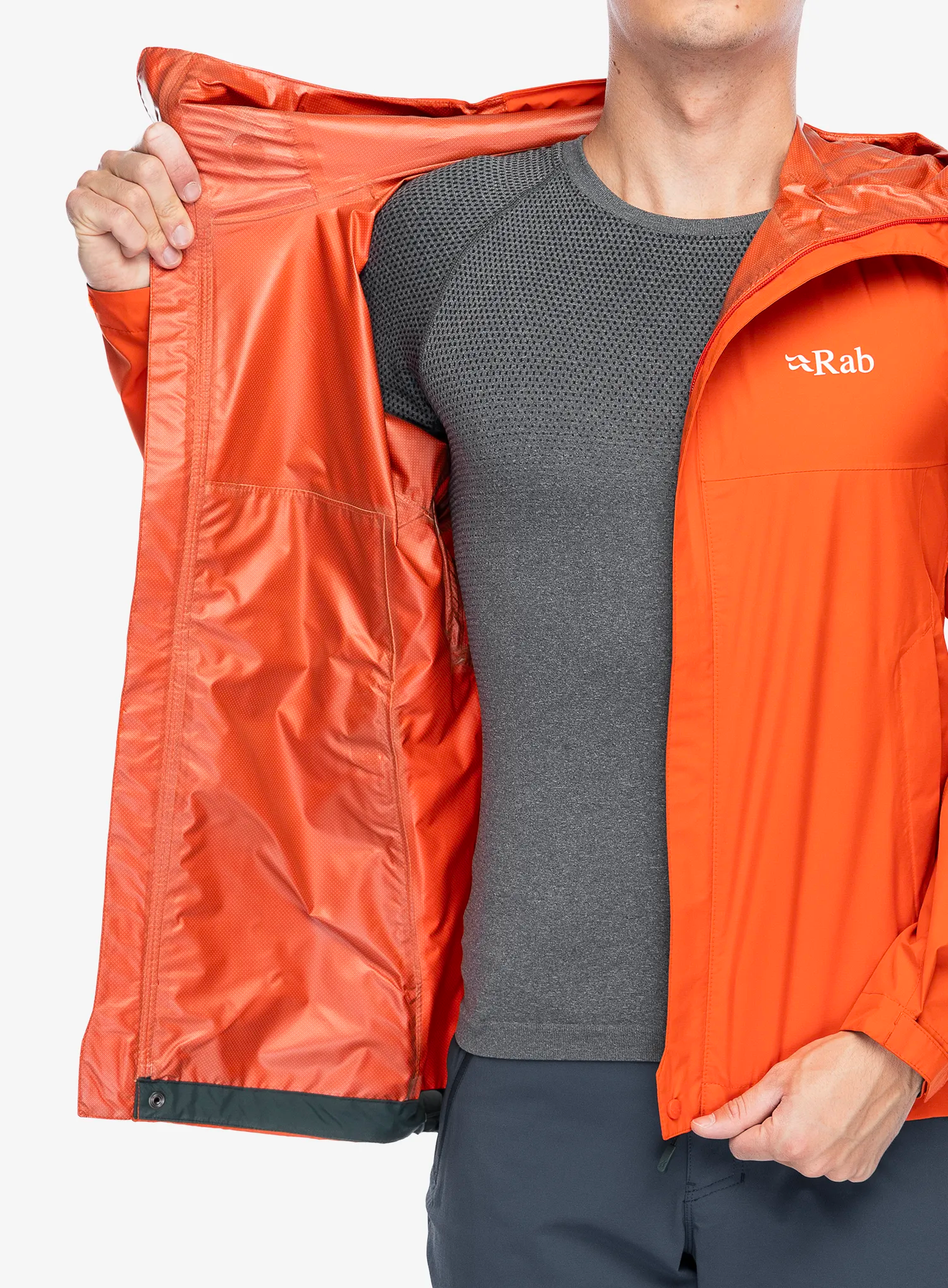 Kišna jakna Rab Downpour Eco Jacket - firecracker