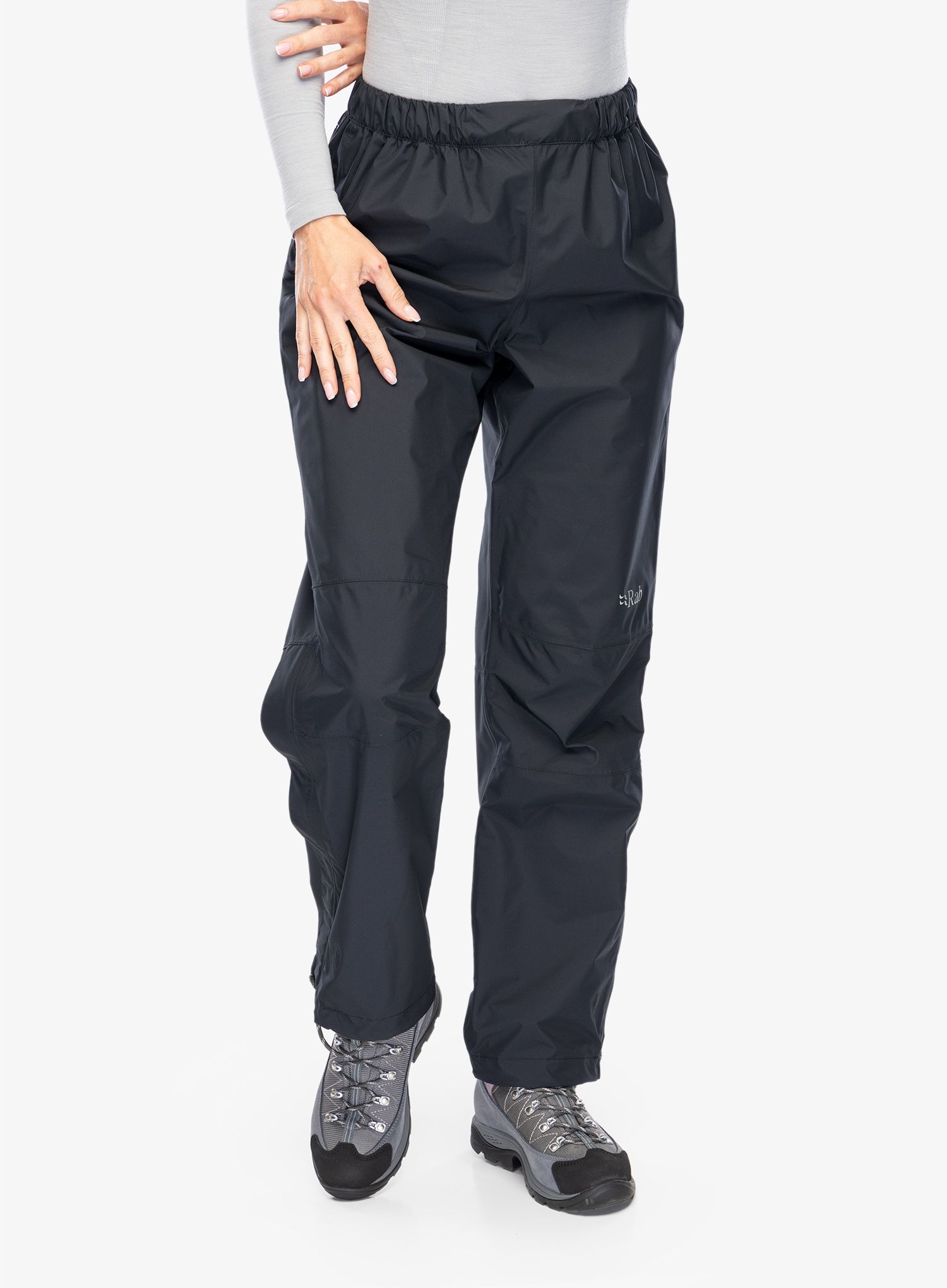 Ženske kišne hlače Rab Downpour Eco Pants - black
