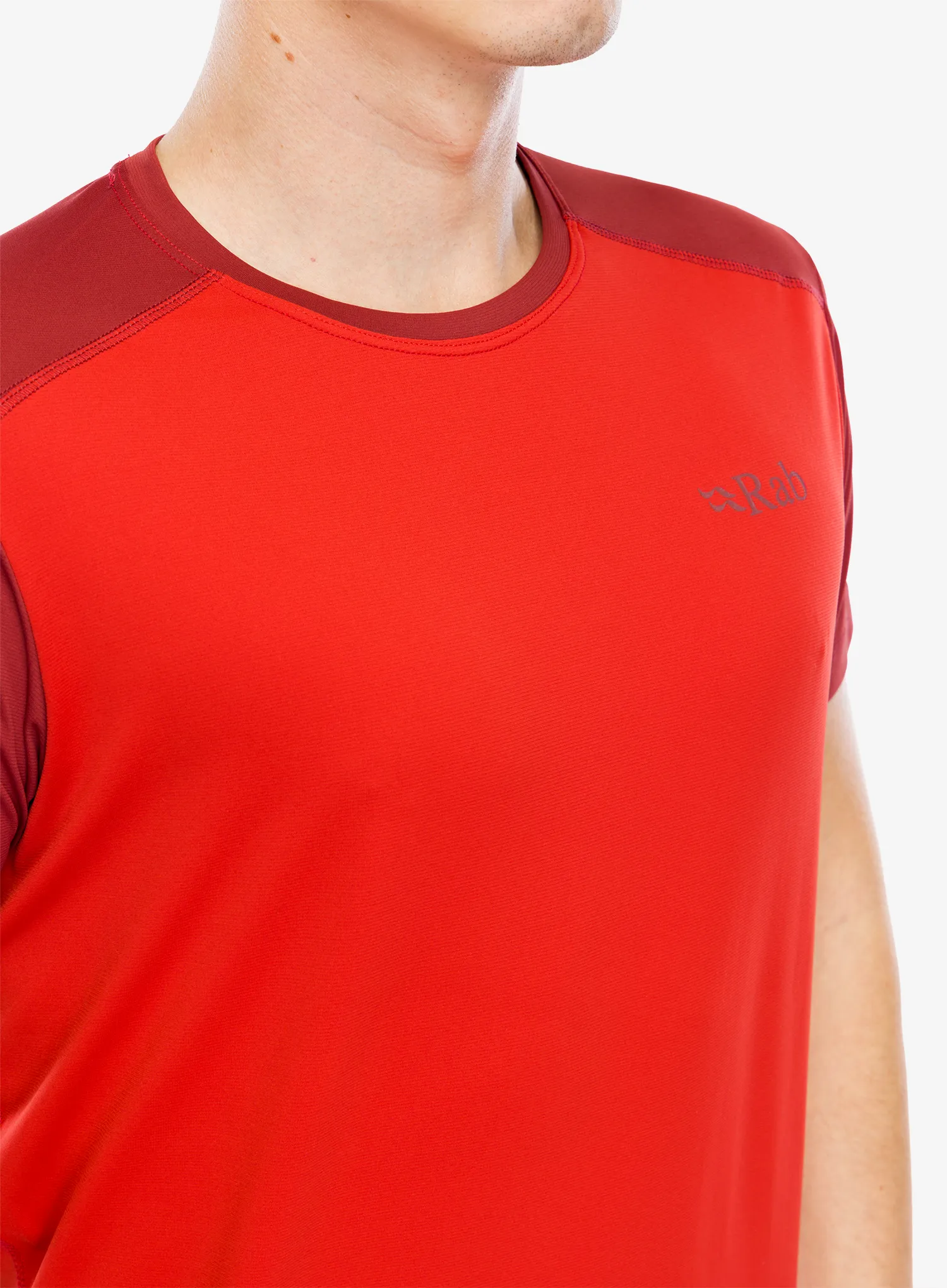 Termo majica Rab Force Tee - ascent red/oxblood red
