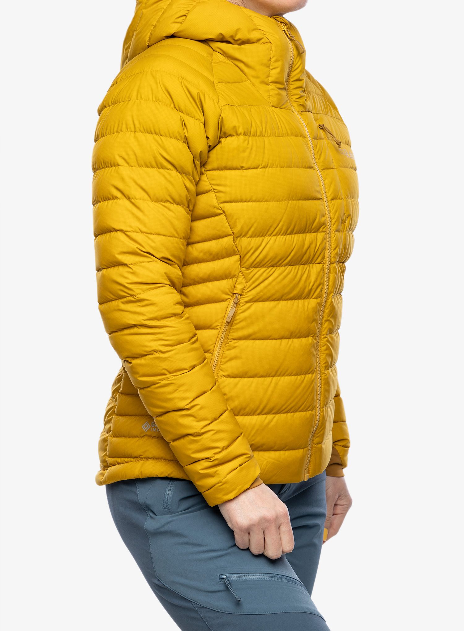 Ženska perjana jakna Rab Infinity Microlight Jacket - sahara