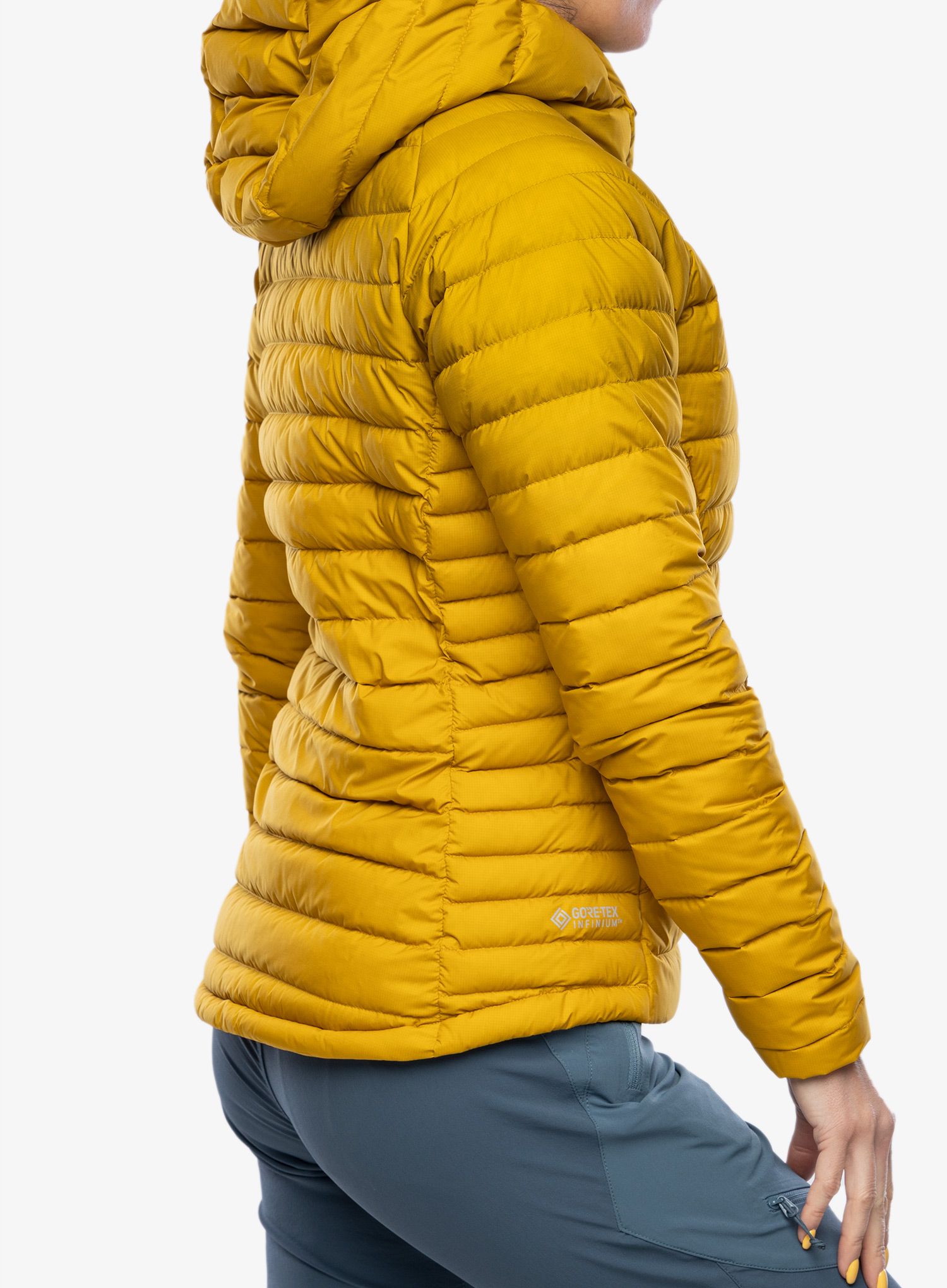 Ženska perjana jakna Rab Infinity Microlight Jacket - sahara