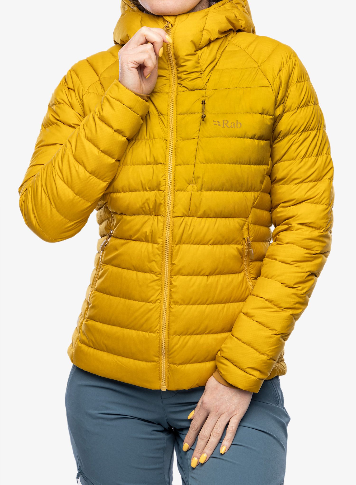Ženska perjana jakna Rab Infinity Microlight Jacket - sahara