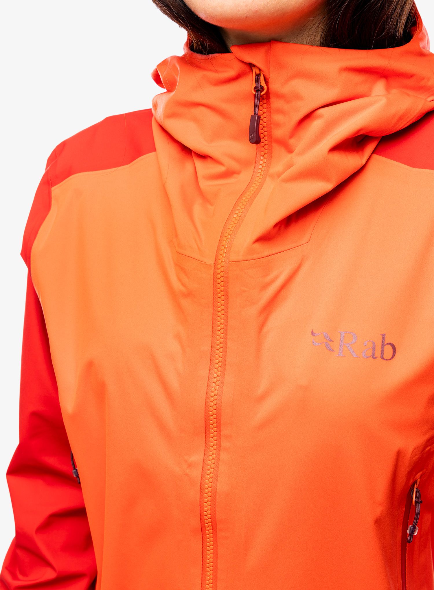 Ženska kišna jakna Rab Kinetic Alpine 2.0 Jacket - red grapefruit