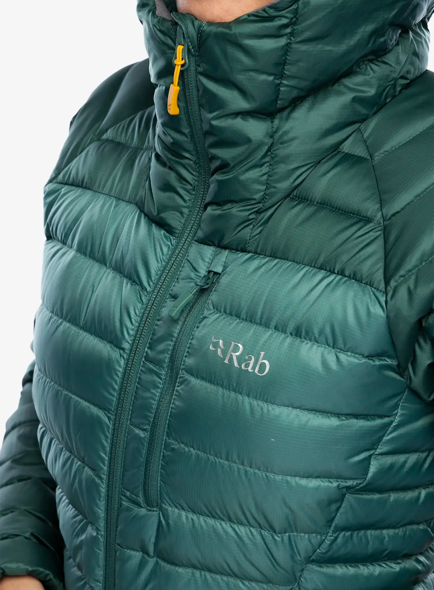 Ženska perjana jakna Rab Microlight Alpine Jacket - green slate/eucalyptus