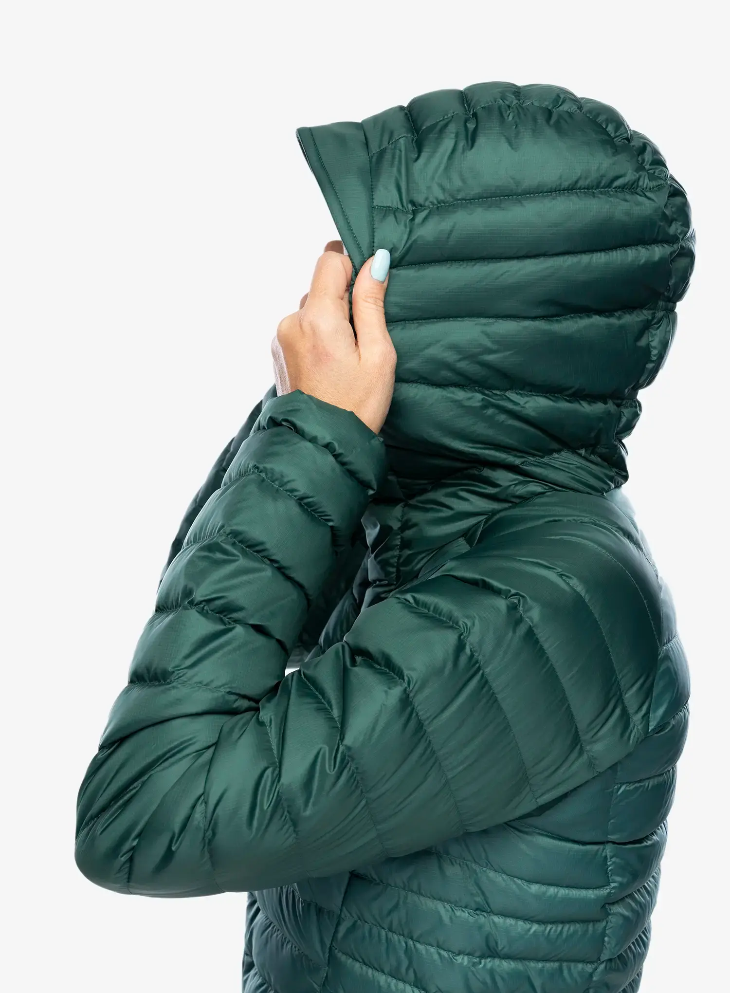 Ženska perjana jakna Rab Microlight Alpine Jacket - green slate/eucalyptus