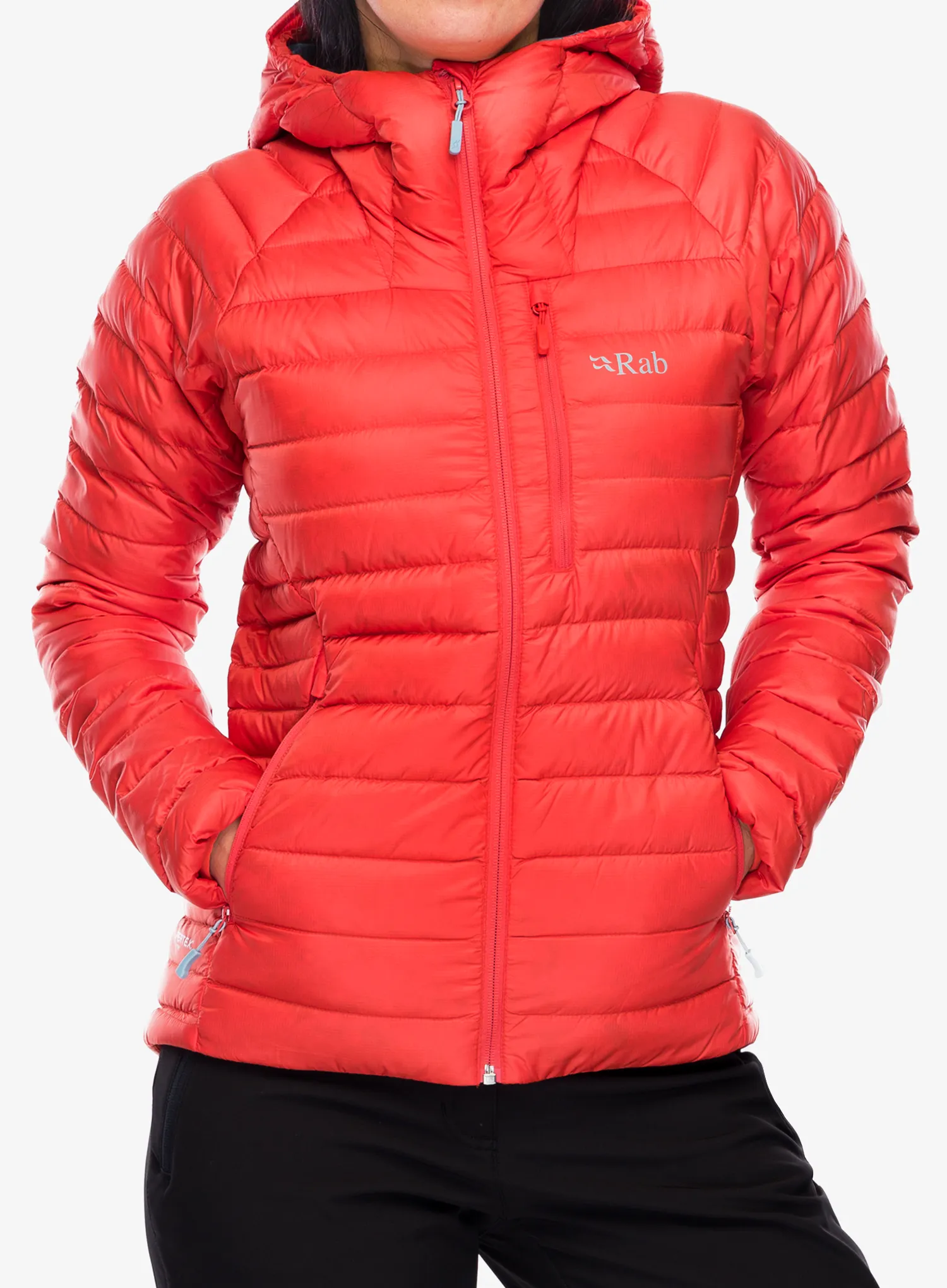 Ženska perjana jakna Rab Microlight Alpine Jacket - red grapefruit