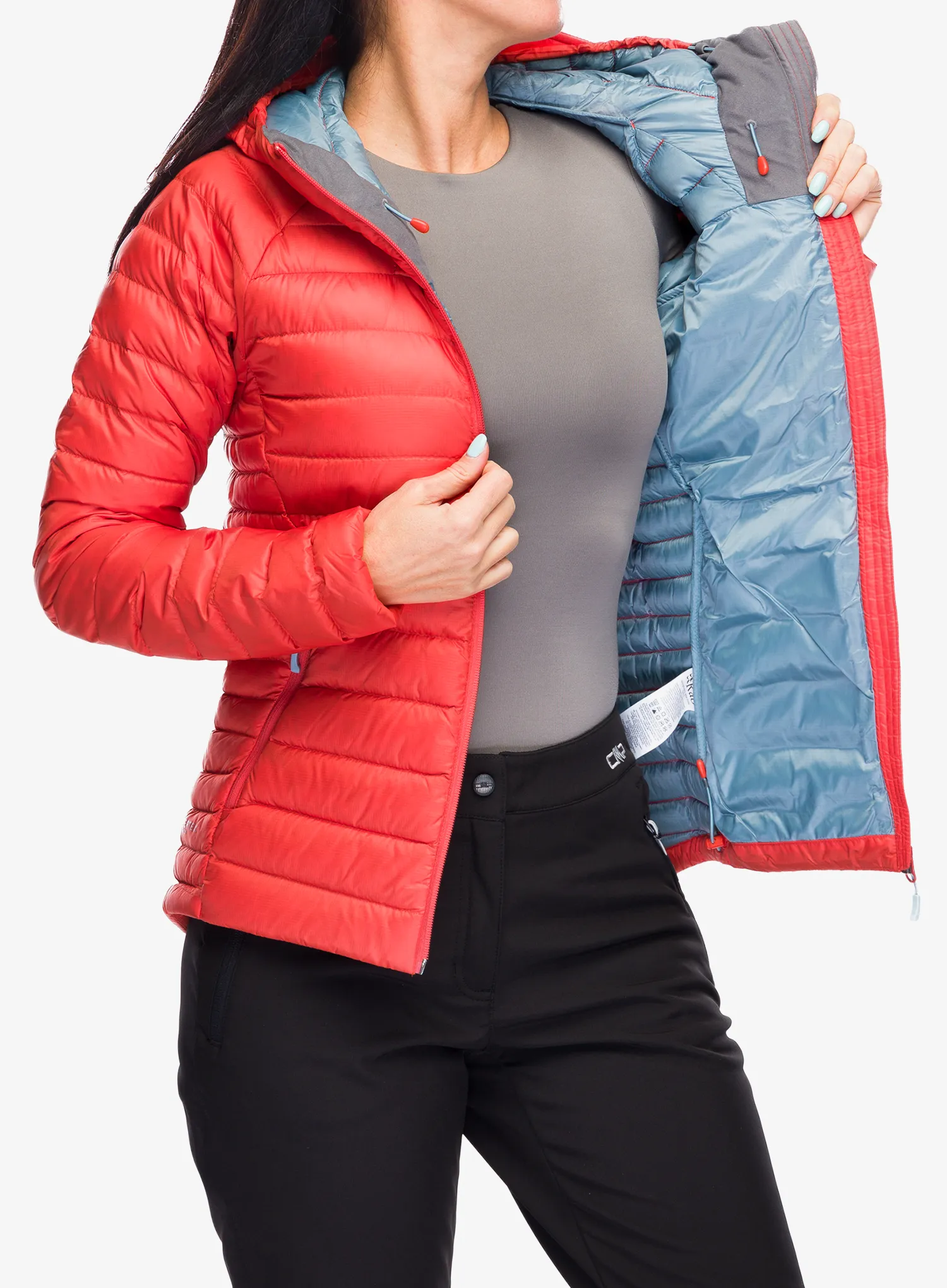 Ženska perjana jakna Rab Microlight Alpine Jacket - red grapefruit