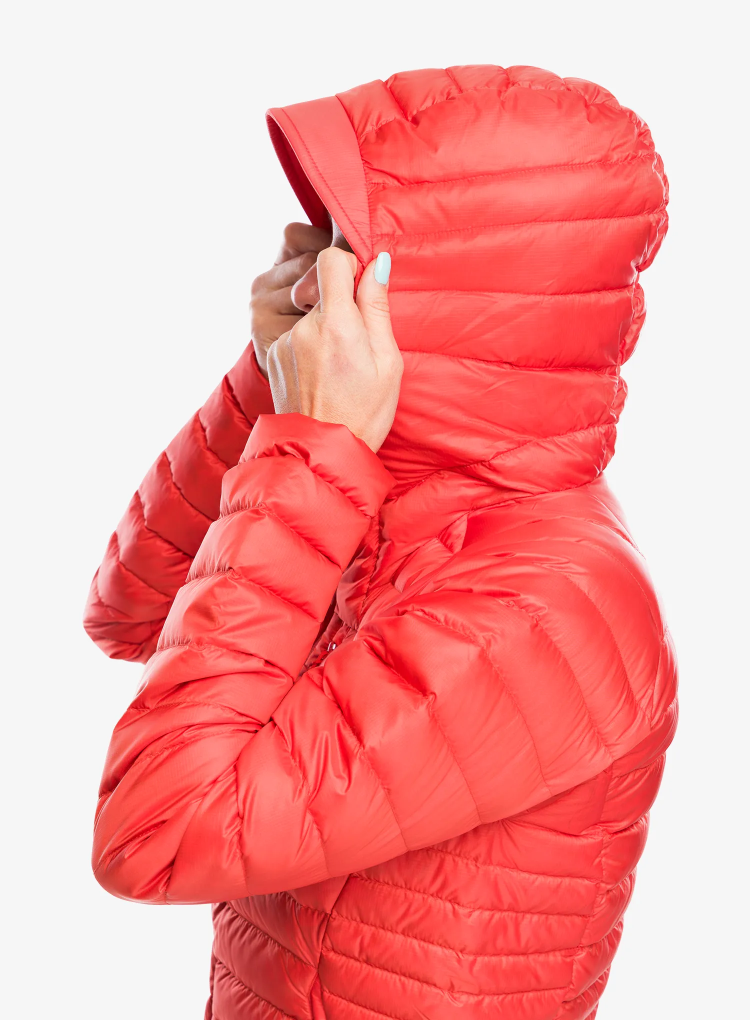 Ženska perjana jakna Rab Microlight Alpine Jacket - red grapefruit